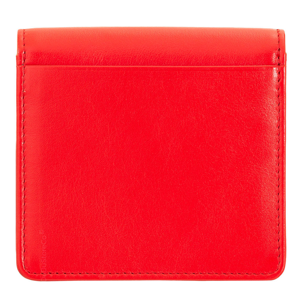 Итальянский кожаный кошелек DuDu серии Flores | огненно-красный - Dudubags фото 4