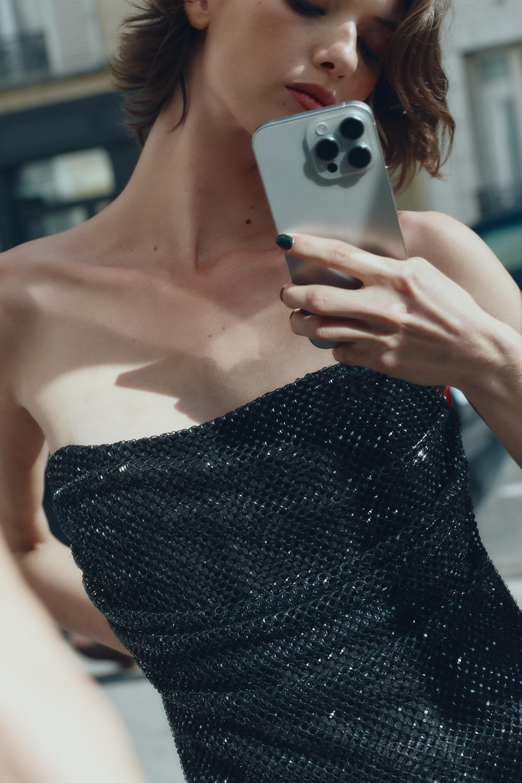 BEADED MESH TOP - Zara фото 3