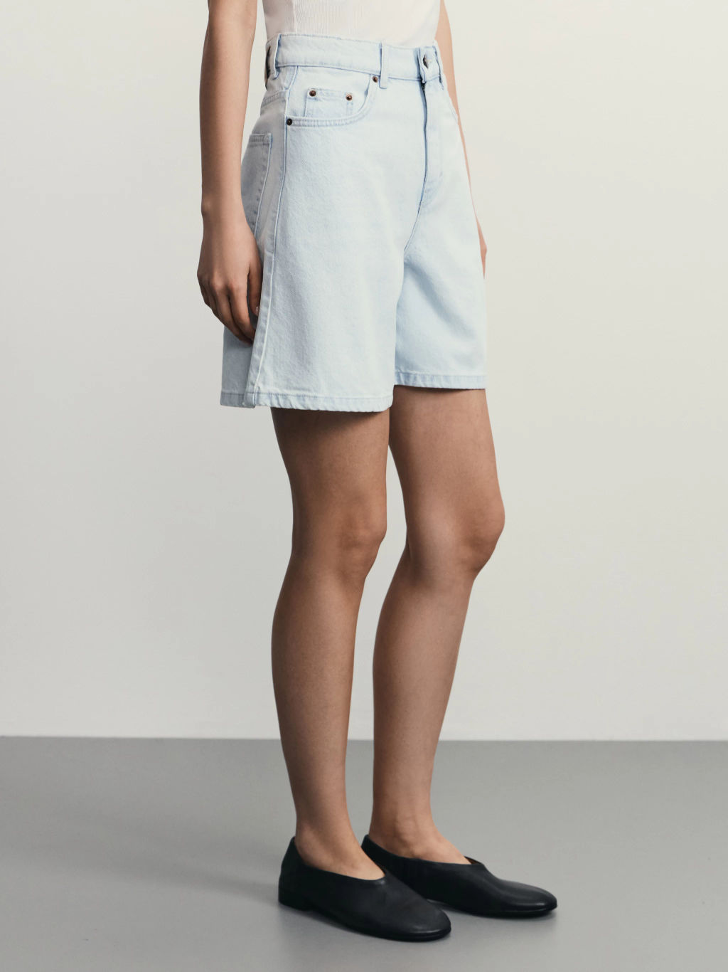 Джинсовые шорты А-силуэта / Zarina  фото 4