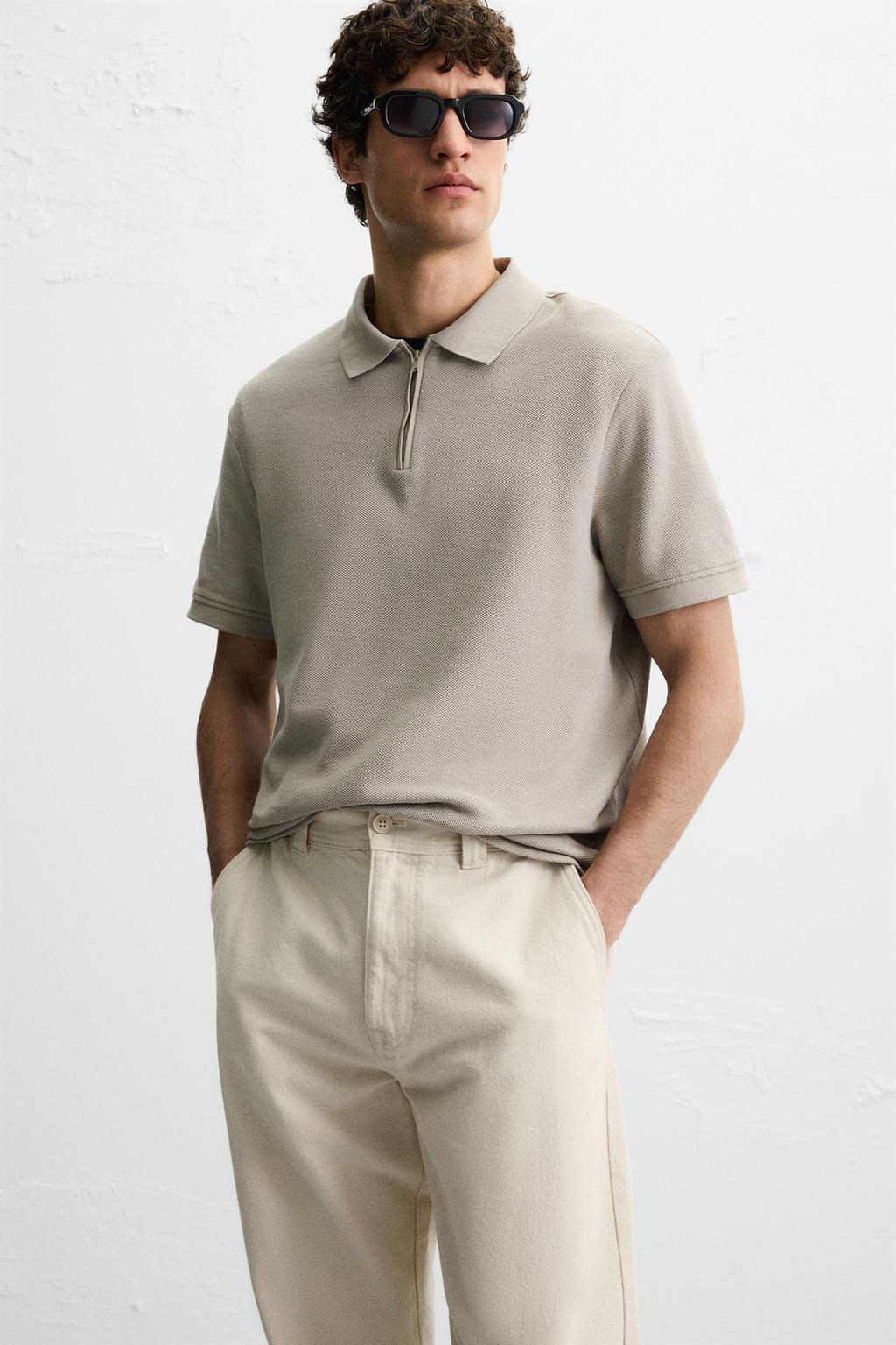QUARTER-ZIP POLO SHIRT - Zara фото 20