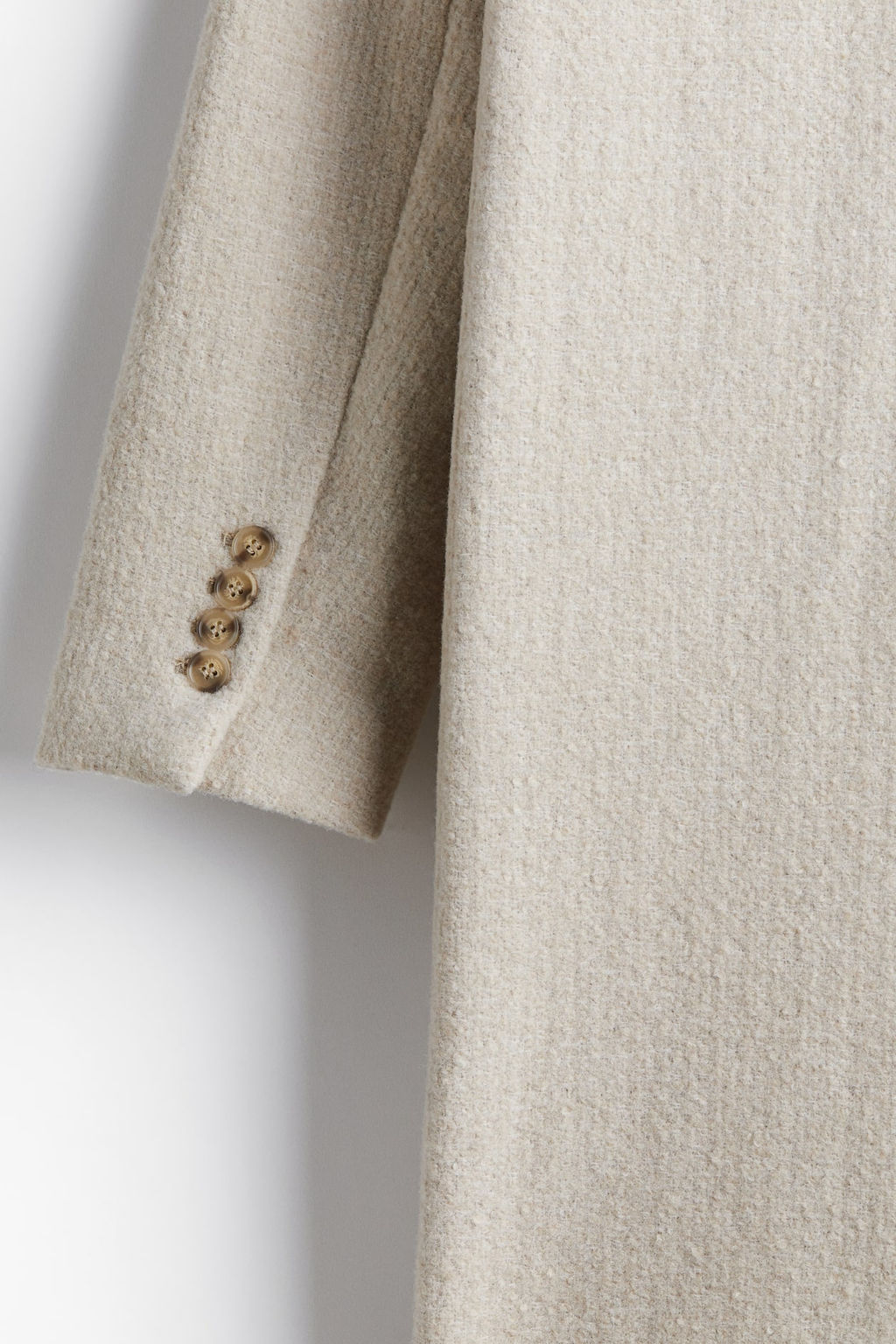 Abrigo de doble botonadura en mezcla de lana - H&m фото 6