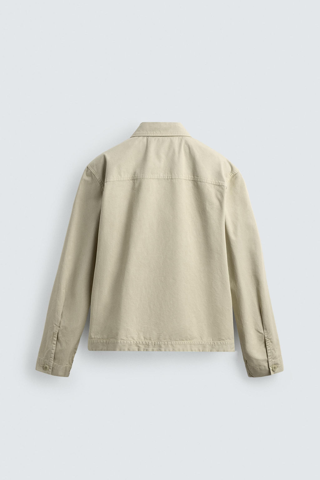 SOBRECAMISA REGULAR FIT POPEL?N / Verde claro - Zara фото 8