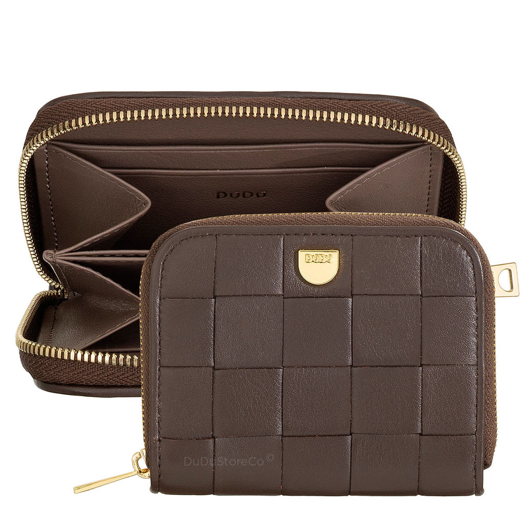 Итальянский кожаный кошелек для карт DuDu серии Hokkaido | кофейно-коричневый