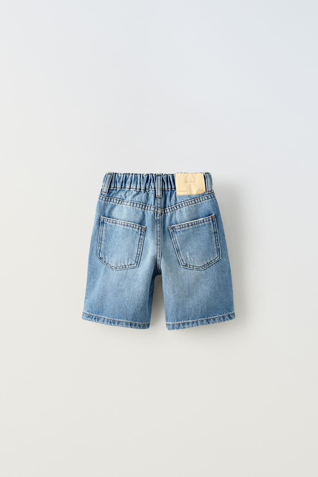 BAGGY-FIT DENIM BERMUDA SHORTS - Zara фото 2