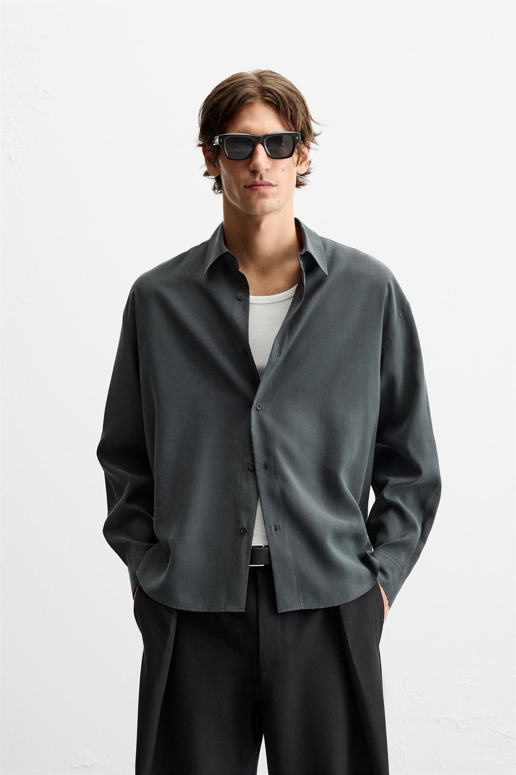 RELAXED FIT FLOWING SHIRT - Zara фото 2