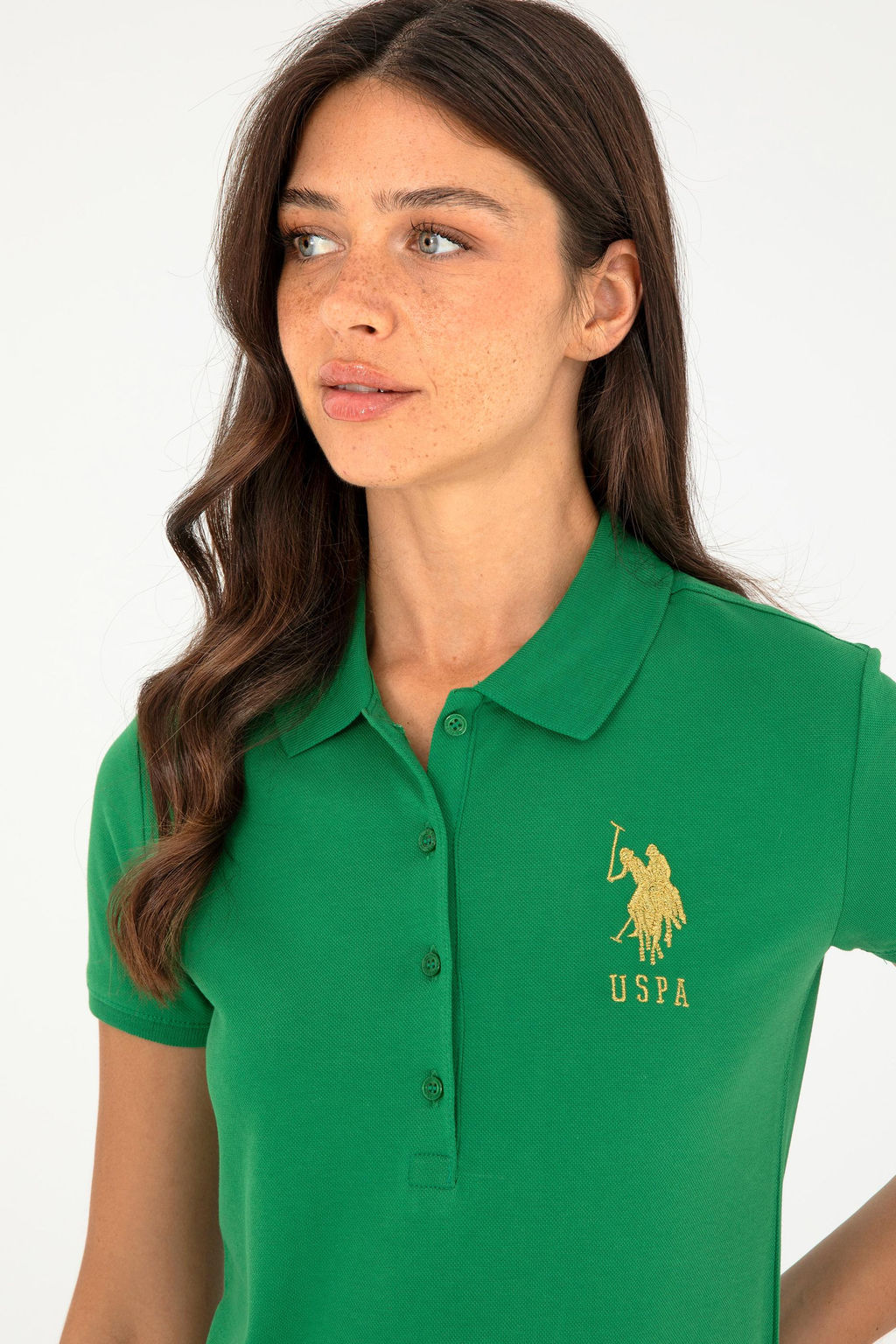 Женская зеленая базовая футболка Неожиданная скидка в корзине - U.s. polo assn фото 2