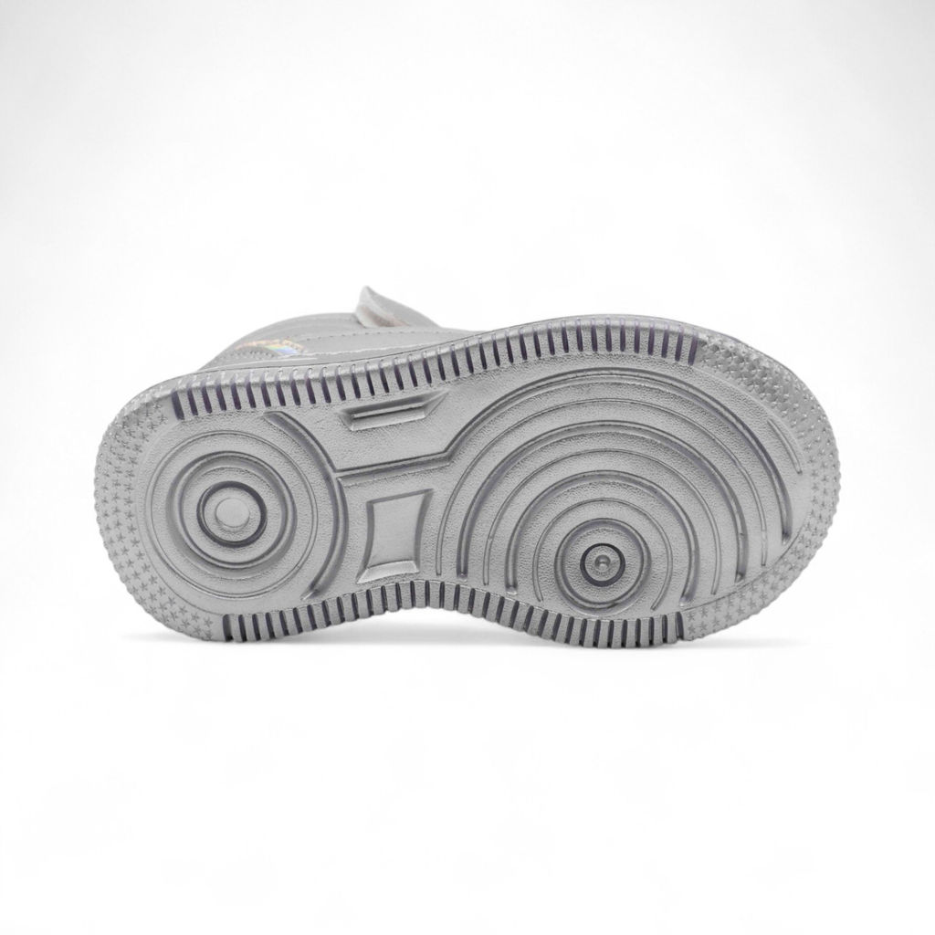 Кроссовки детские высокие В8913-28 серебряные - BONCY фото 3