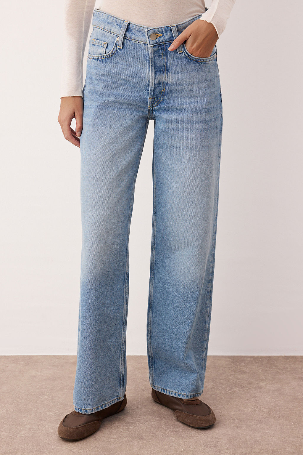 Mavi Yuksek Bel Straight Jeans TWOAW26JE00192 - Trendyolmilla фото 3