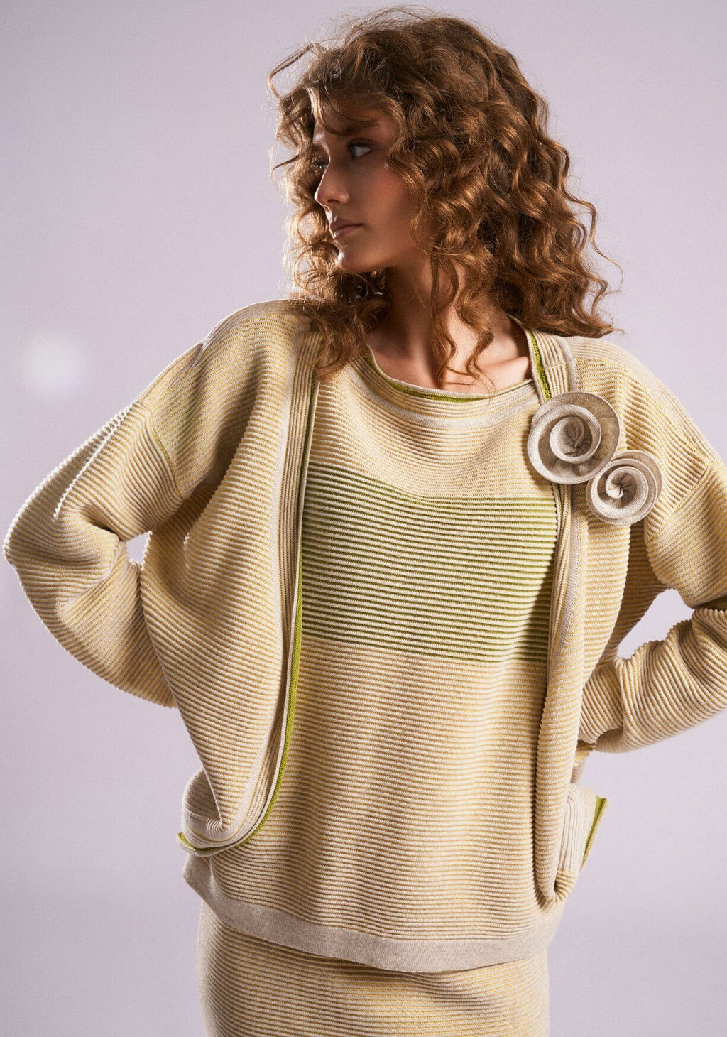 SS-2451 Кардиган женский желтый