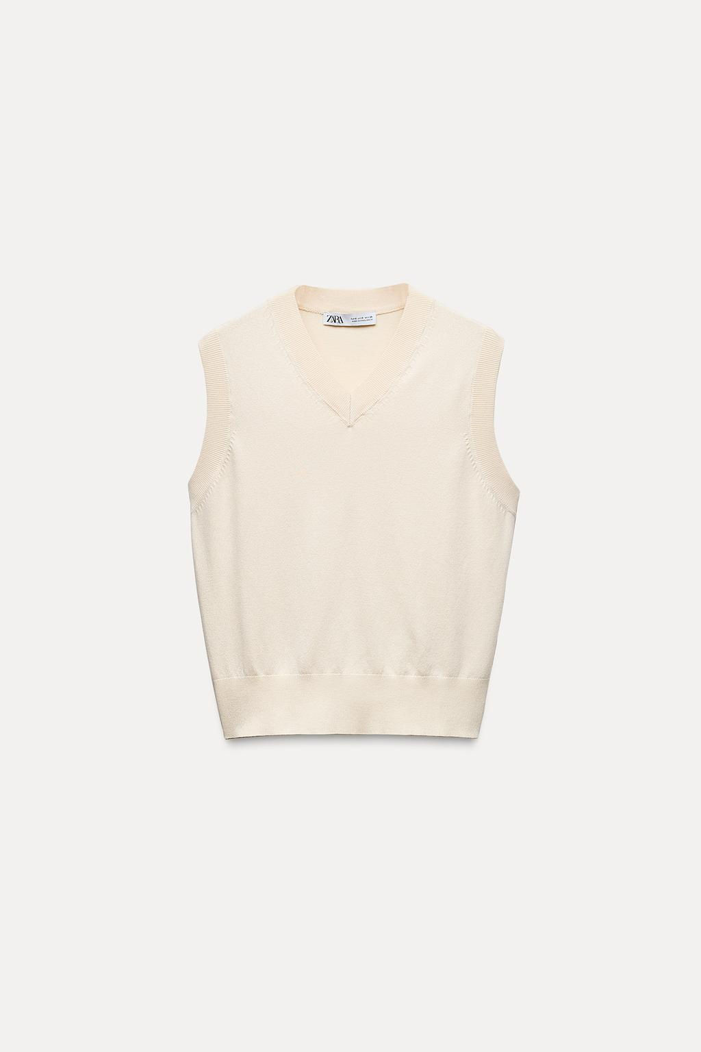 PLAIN KNIT VEST - Zara фото 2