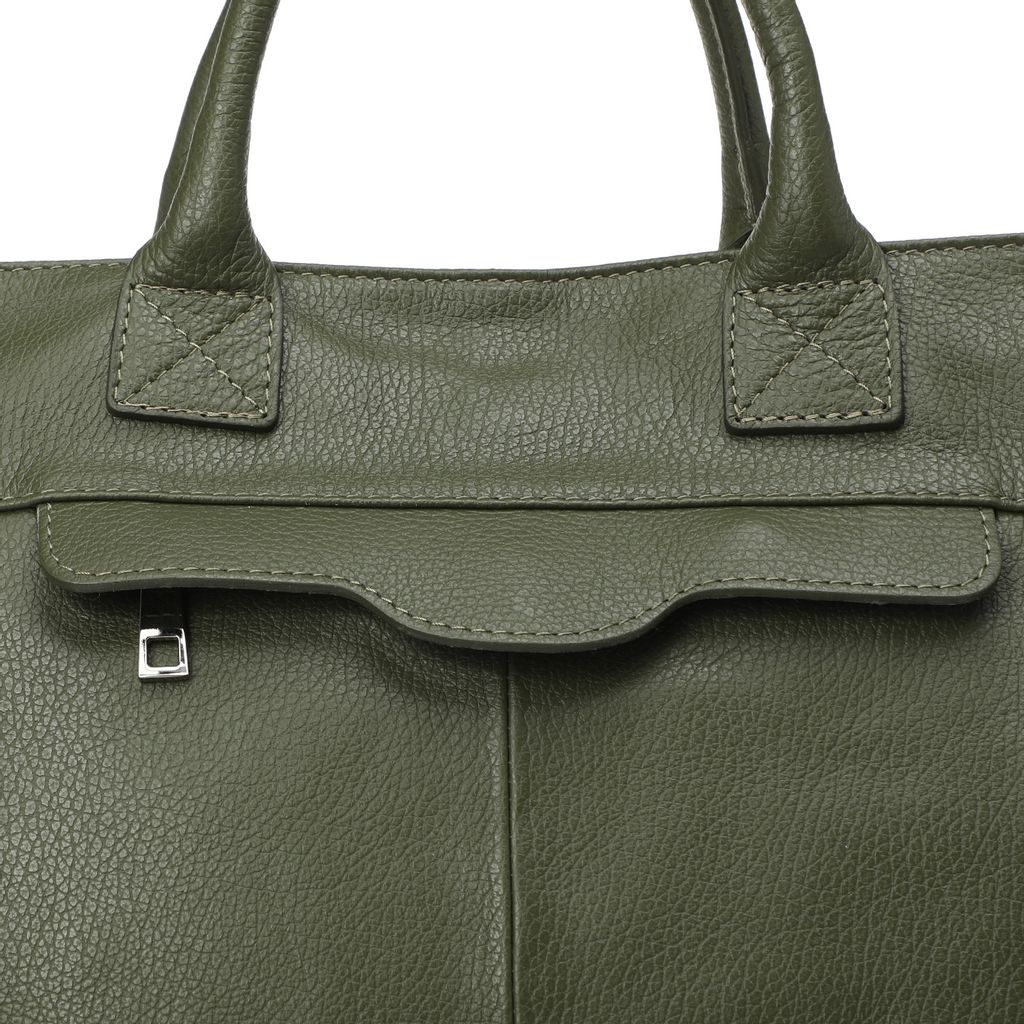 Женская сумка с ручками DIVAS BAG Артикул 2585804, бежево-зеленый  фото 4