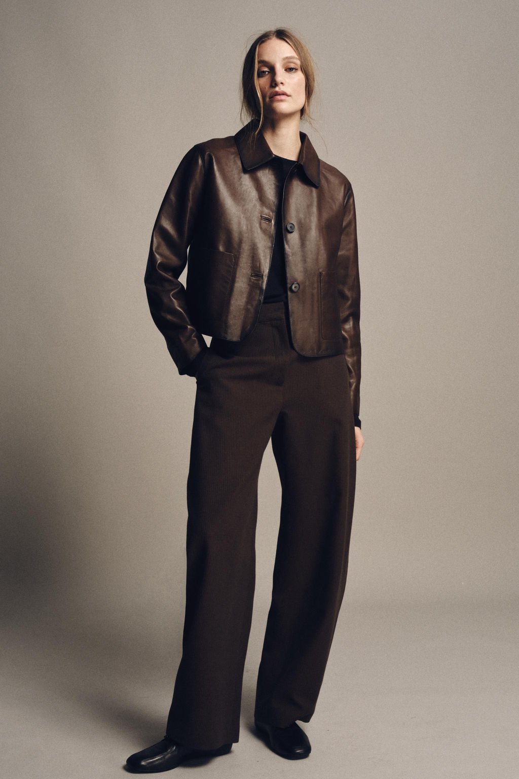 MINIMAL LEATHER JACKET ZW COLLECTION LIMITED EDITION - Zara фото 5