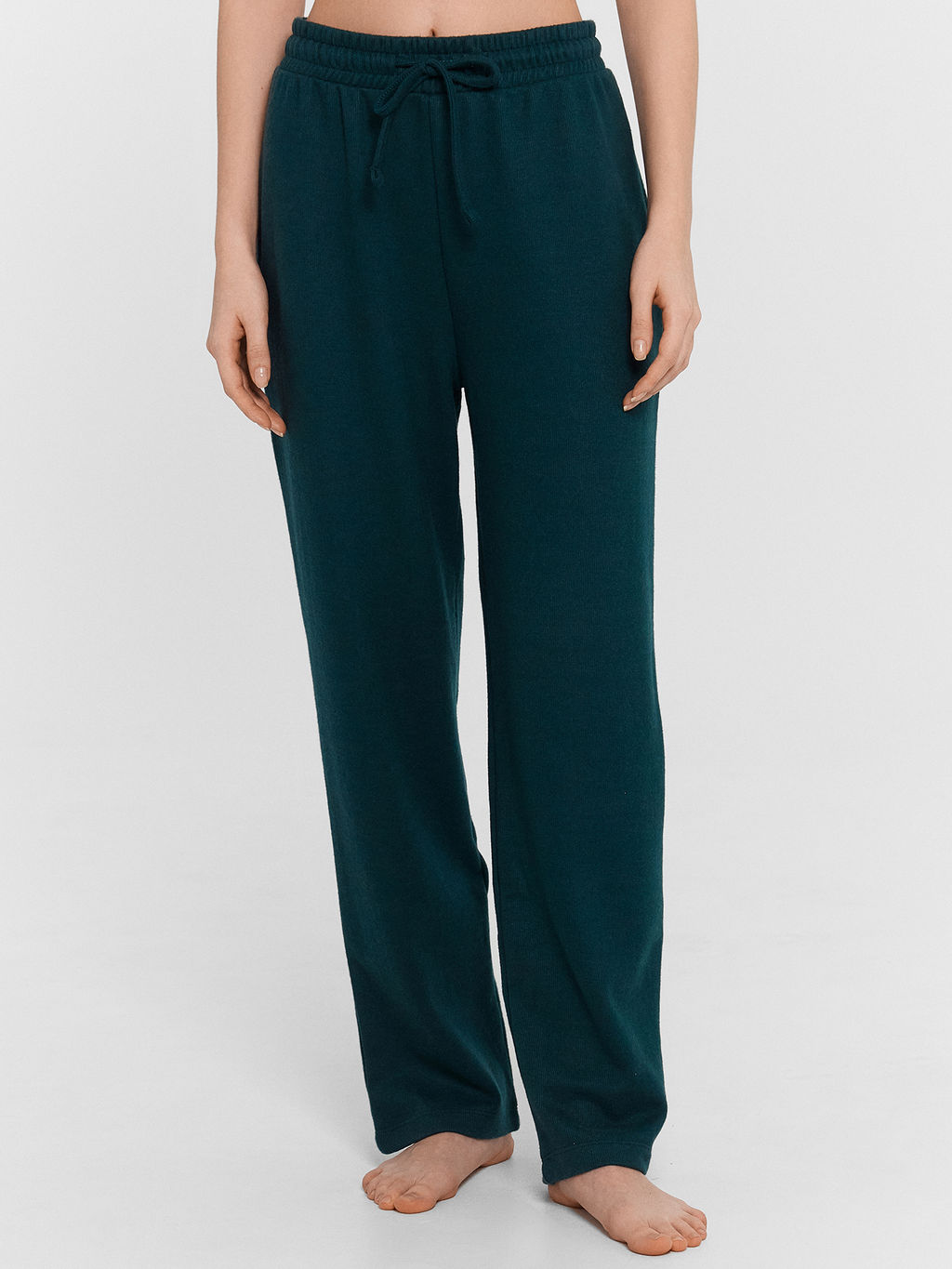 Брюки домашние женские зеленые изумруд 532336-1