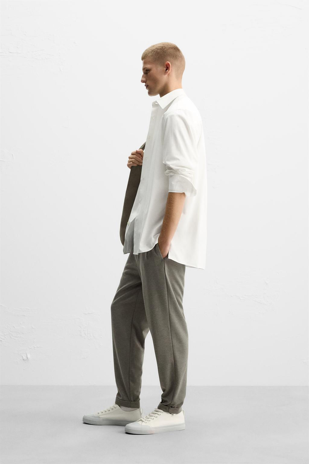 COMFORT REGULAR FIT TROUSERS - Zara фото 29