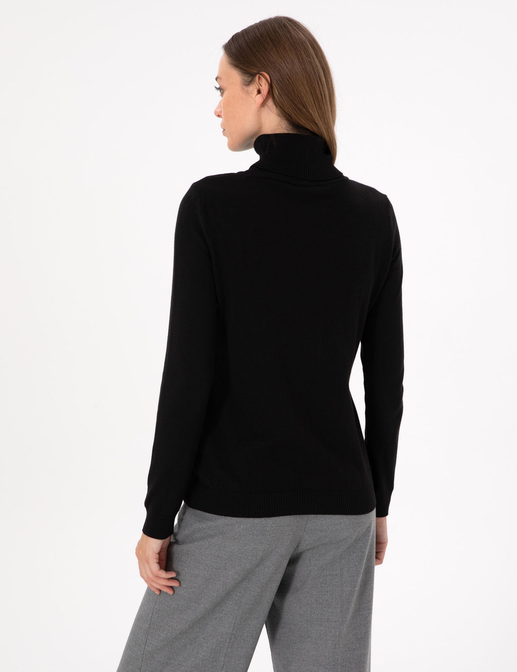 Siyah Slim Fit Basic Kazak - Pierre cardin фото 5