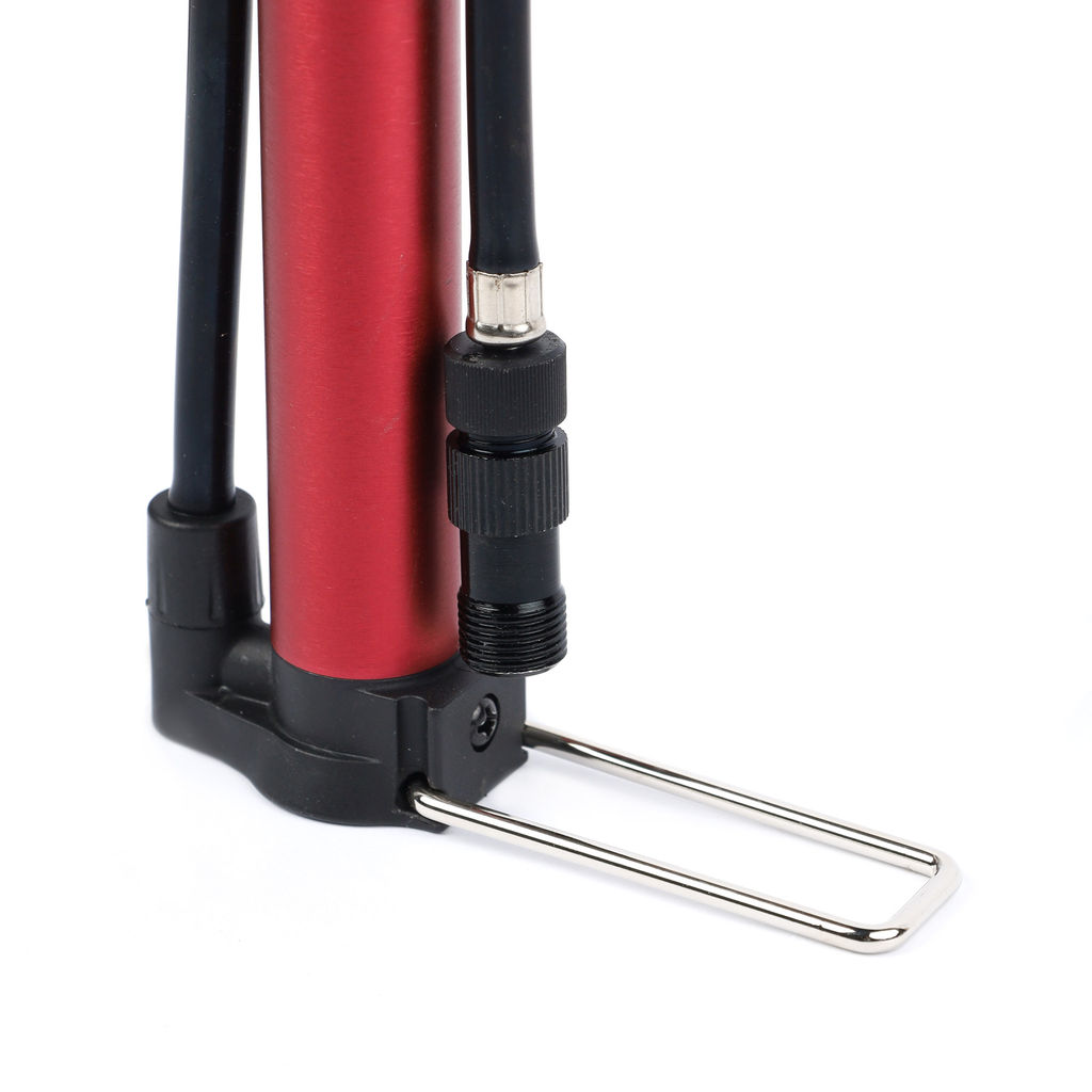 Насос для велосипеда ручной COMIRON STORM, алюминиевый цилиндр стальная складная ножка ручка и основание литой пластик Presta-Schrader, 11 бар /уп 50/ - Галеонтрейд фото 10