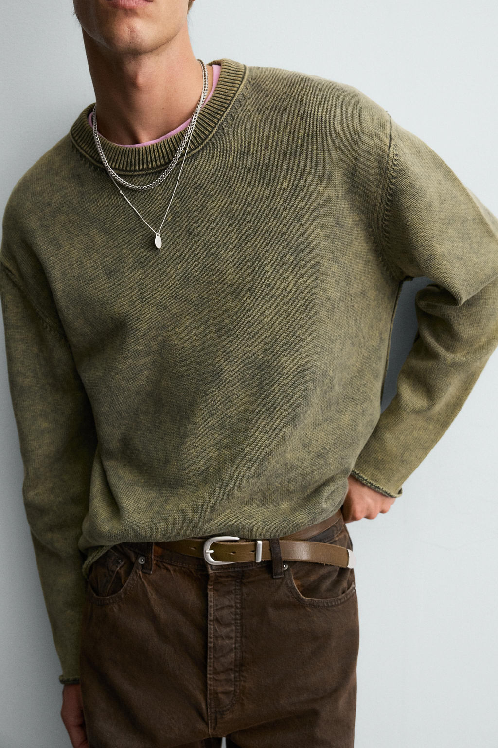 WASHED COTTON SWEATER - Zara фото 5