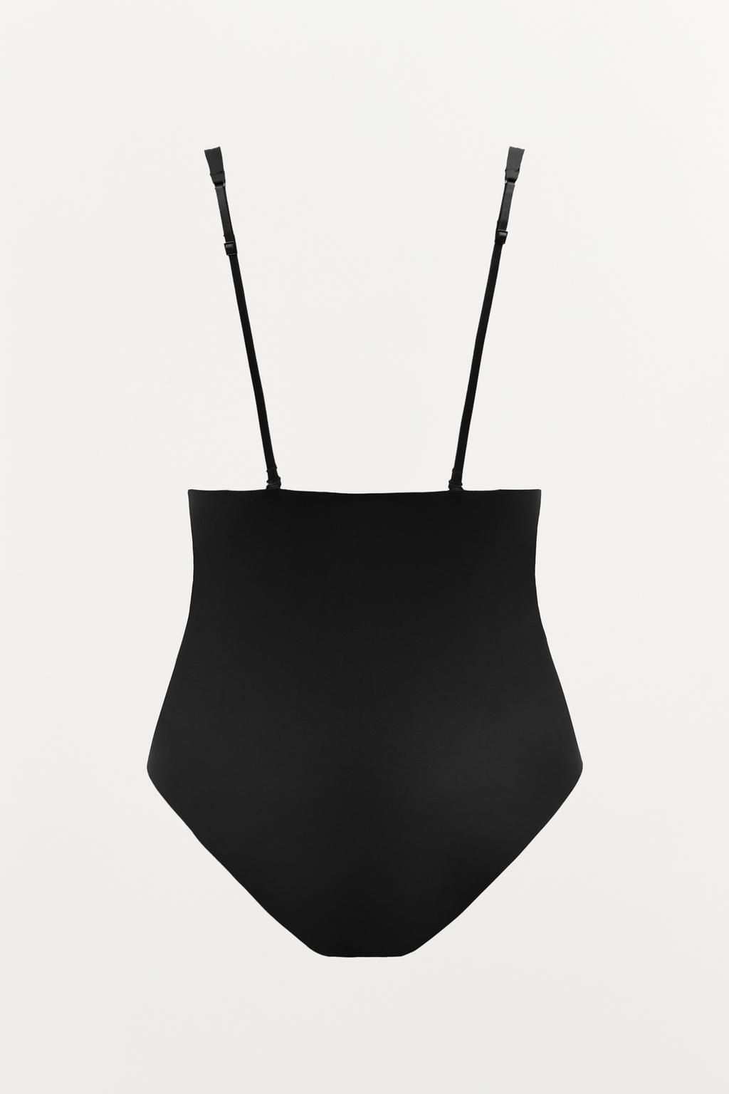 POLYAMIDE BODYSUIT WITH CROSS-BACK STRAPS - Zara фото 6