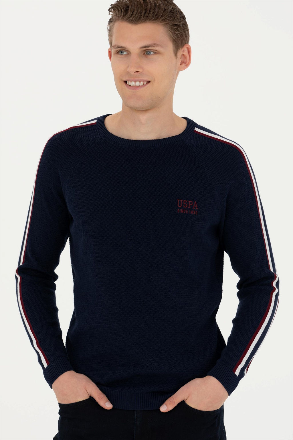 Мужской темно-синий свитер - U.s. polo assn фото 10