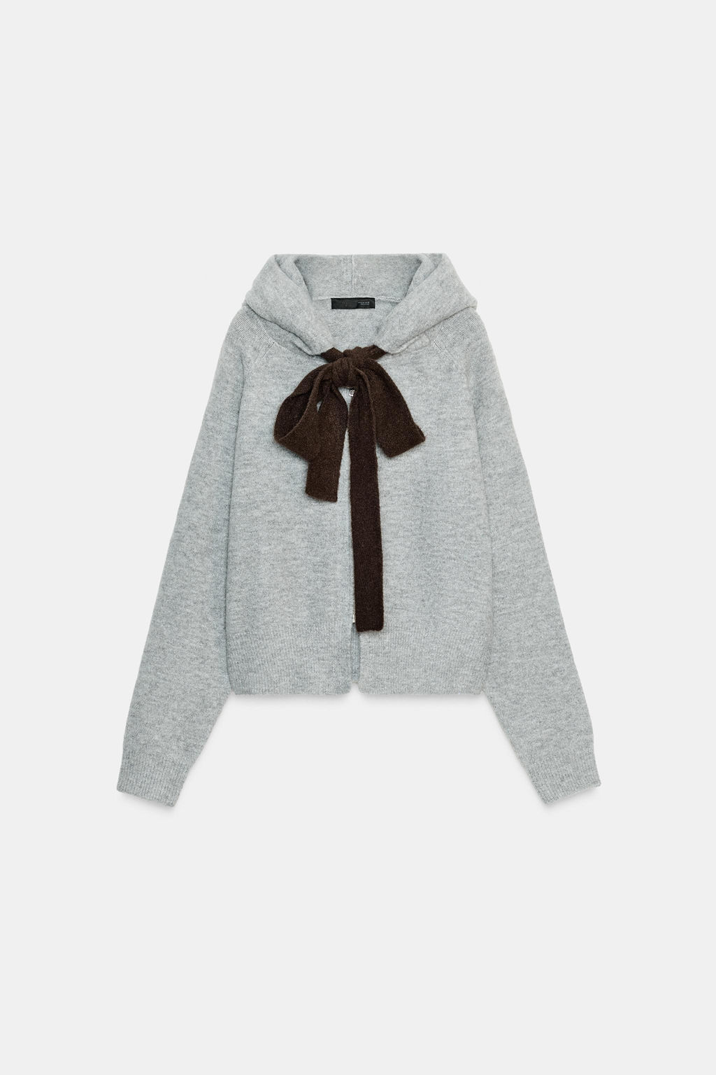 TIE KNIT HOODIE JACKET - Zara фото 5