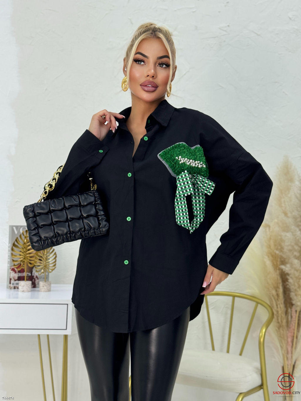 Рубашка свободная женская - Bruno фото 9