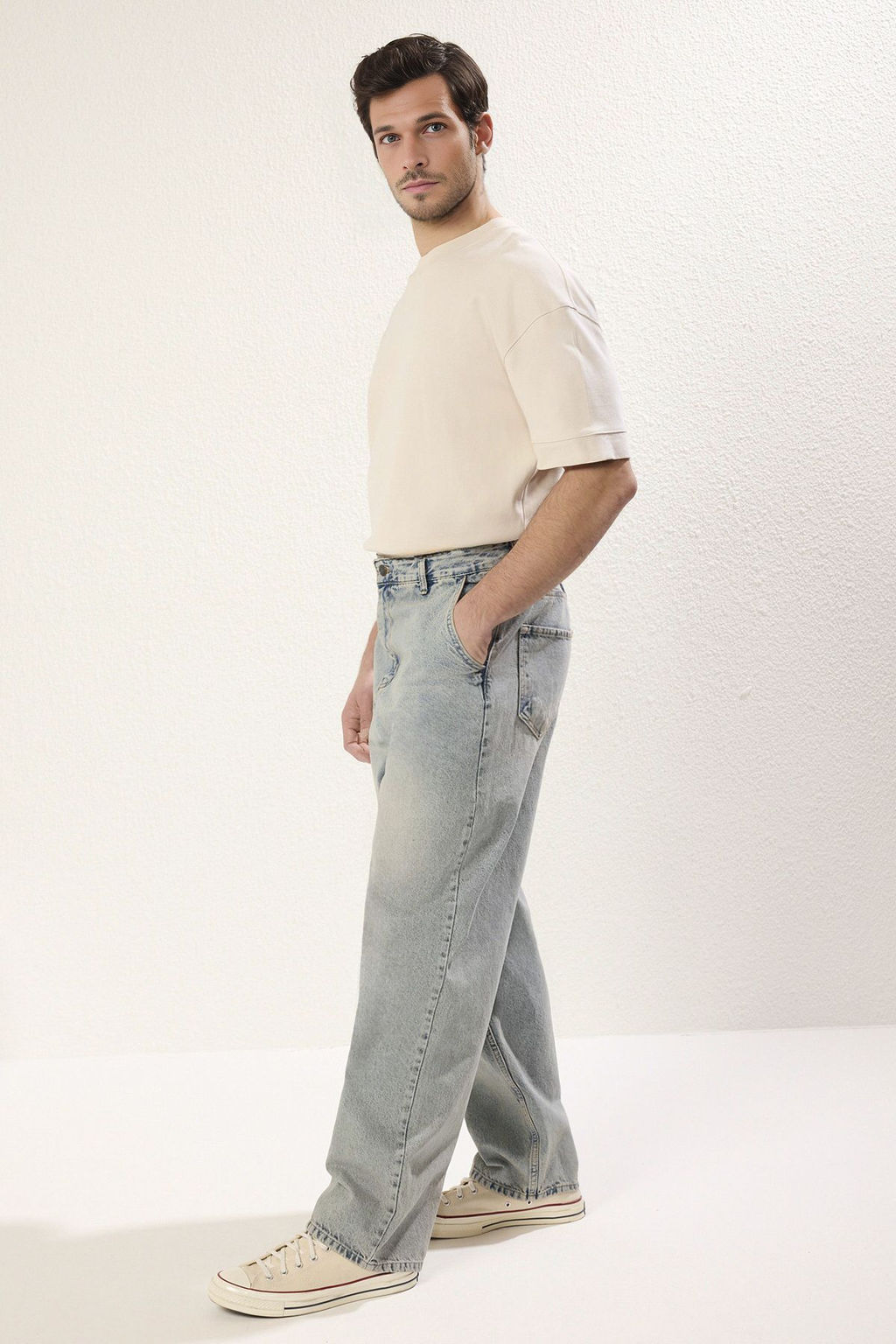 TRENDYOL MAN Ac?k Mavi Skater Jeans Kot Pantolon TMNSS25JE00003 - Trendyolmilla фото 2