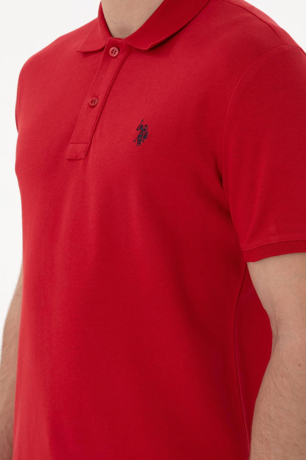 Erkek Slim Fit Polo Yaka K_rm_z_ Basic Ti__rt Sepette S_rpriz _ndirim - U.s. polo assn фото 7