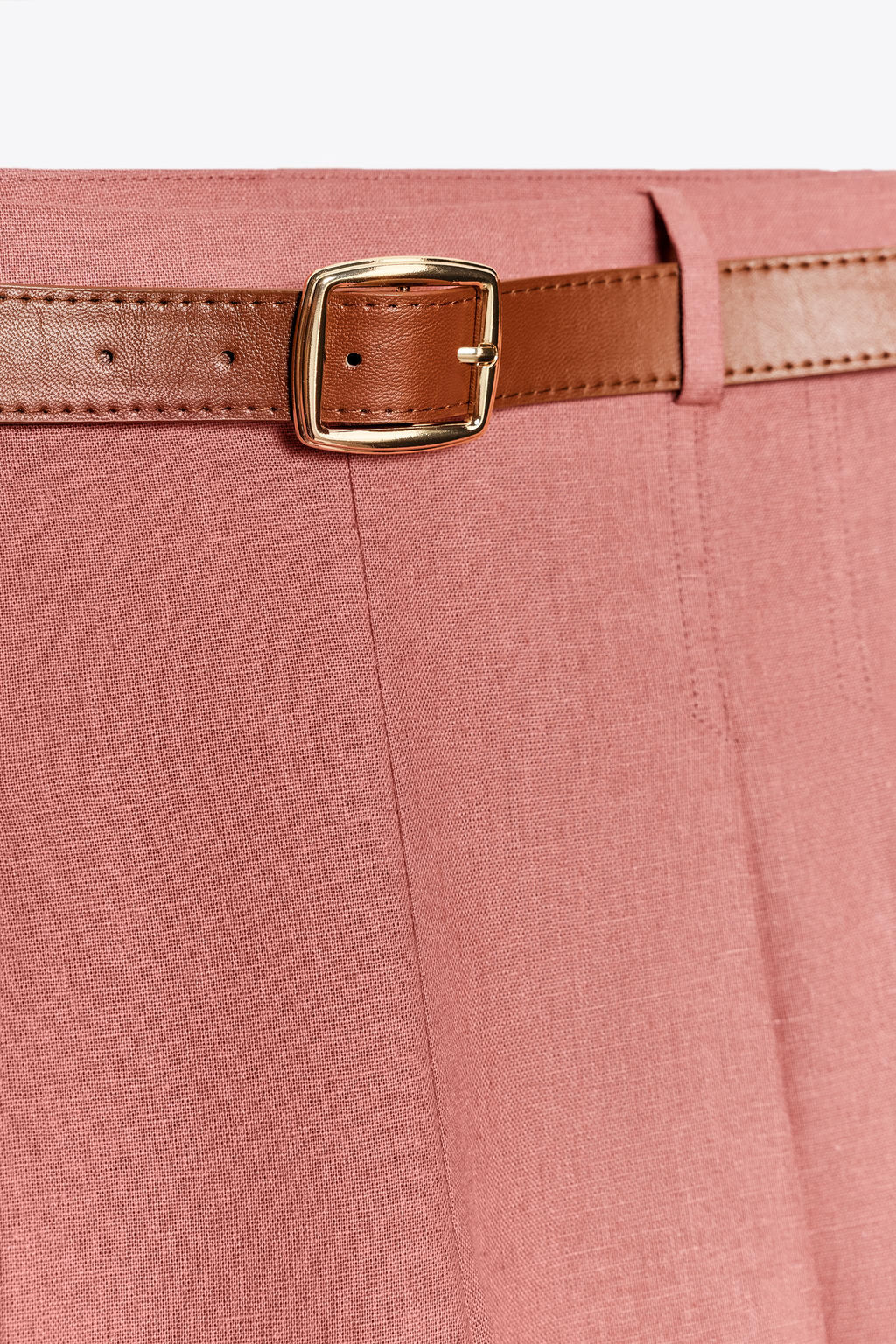LONG BERMUDA SHORTS WITH BELT IN LINEN BLEND - Zara фото 7