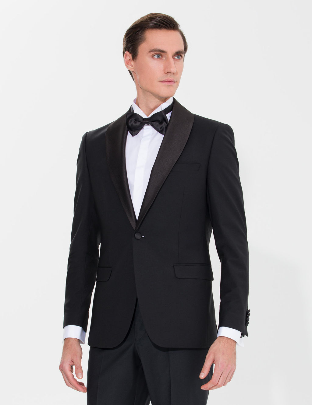 Черный зауженный пиджак-смокинг - Cacharel фото 2