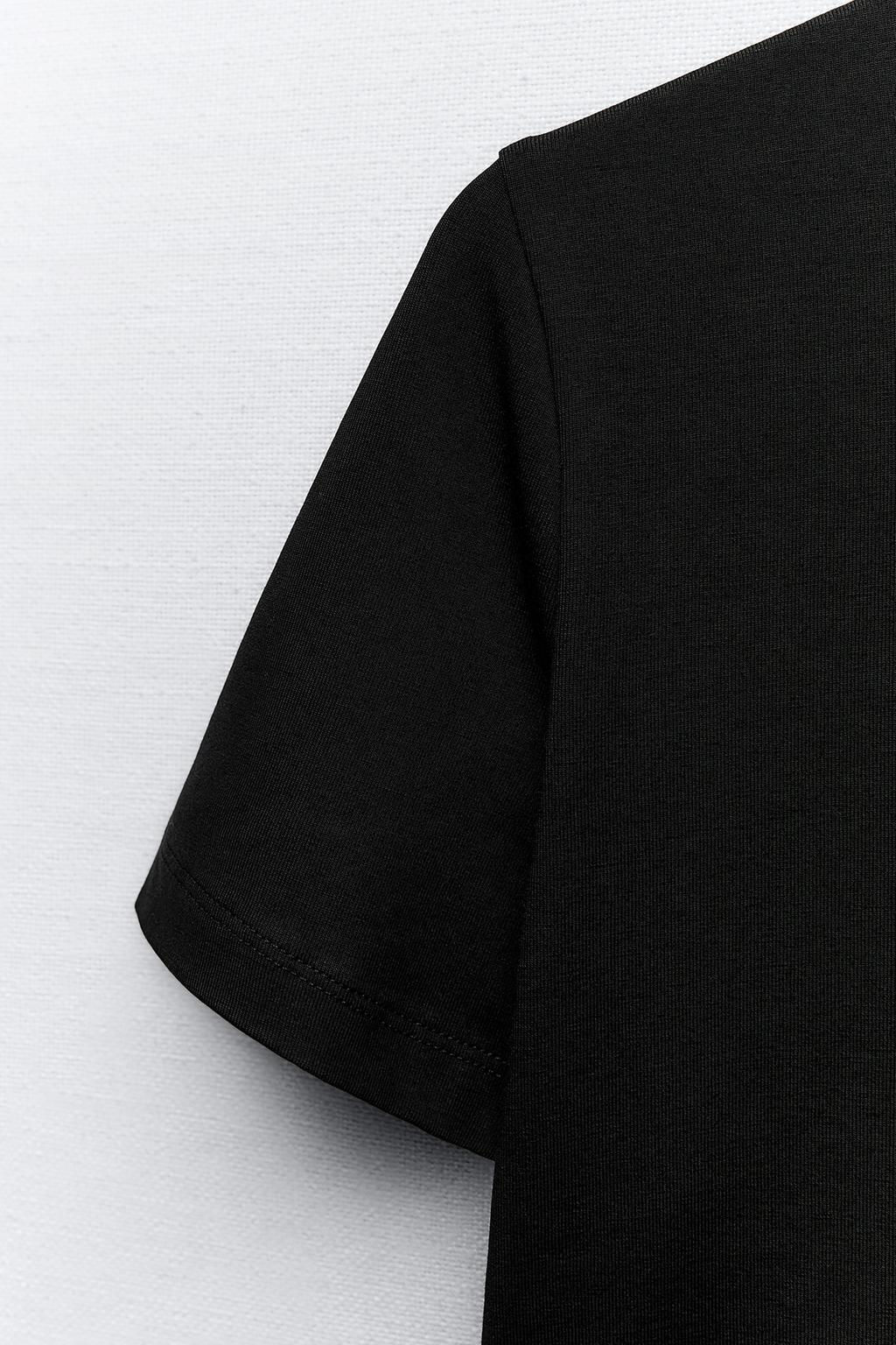 CROPPED STRETCH T-SHIRT - Zara фото 12