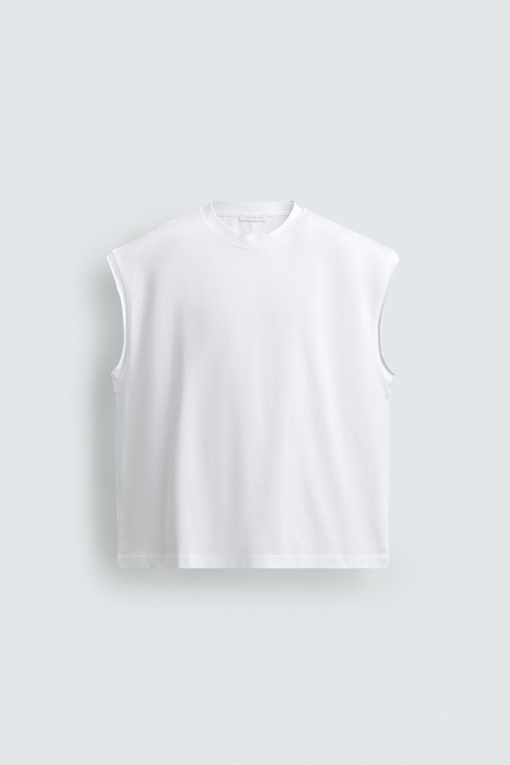 CAMISETA TANK RELAXED FIT TEXTO / Blanco