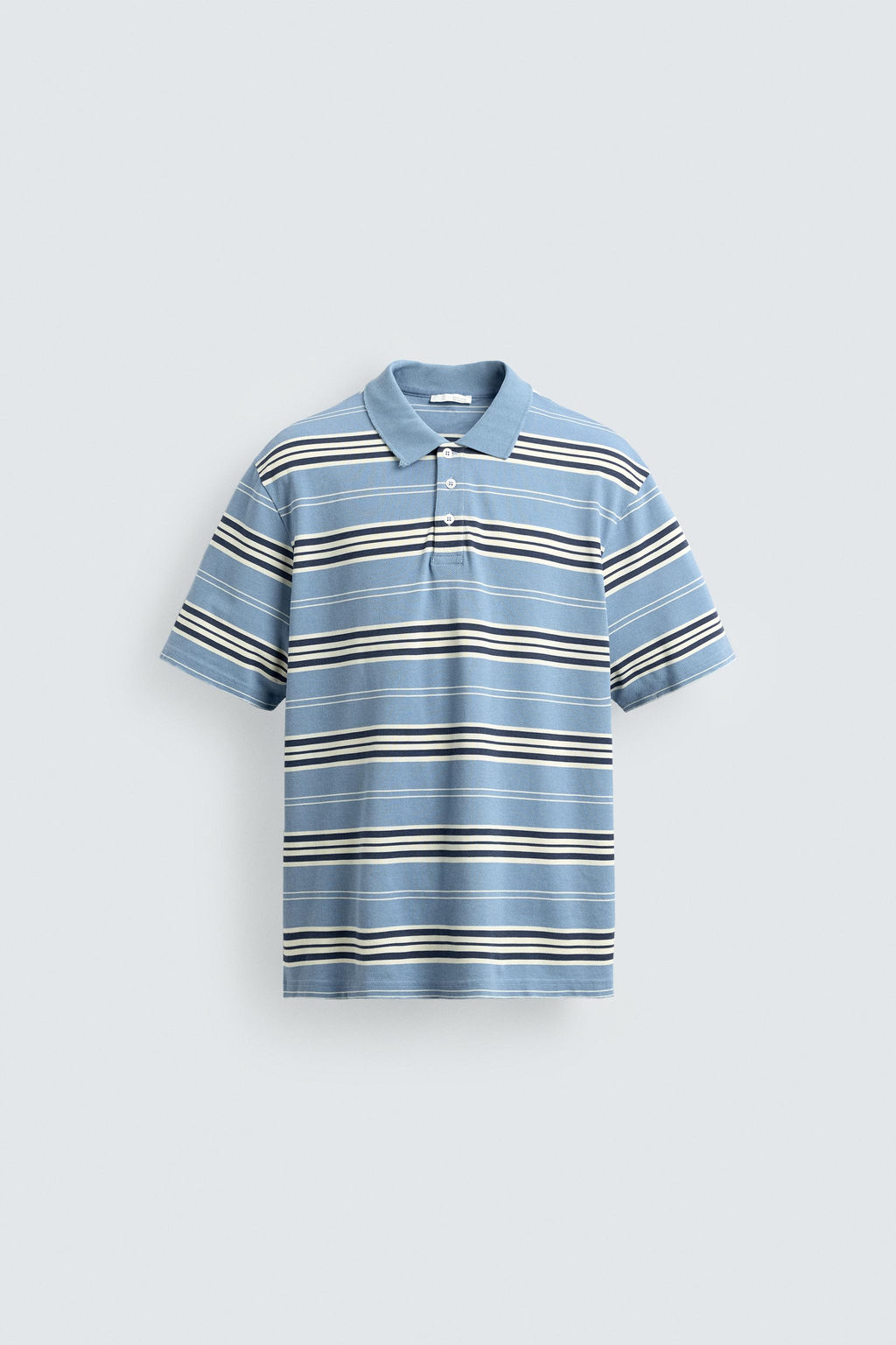 POLO BOXY FIT RAYAS / Azul / Blanco - Zara фото 7