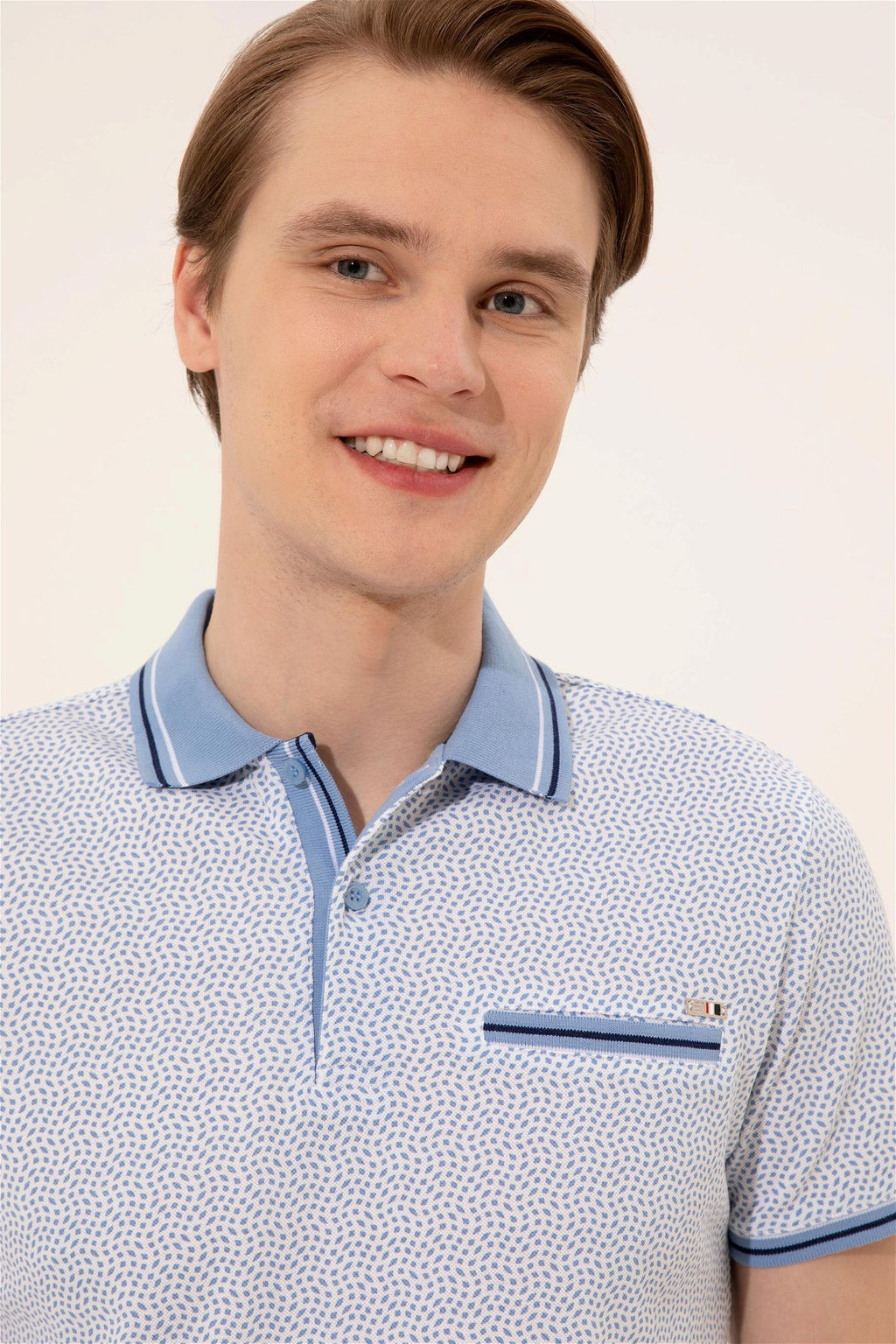 Мужская темно-синяя футболка с воротником поло - U.s. polo assn фото 8