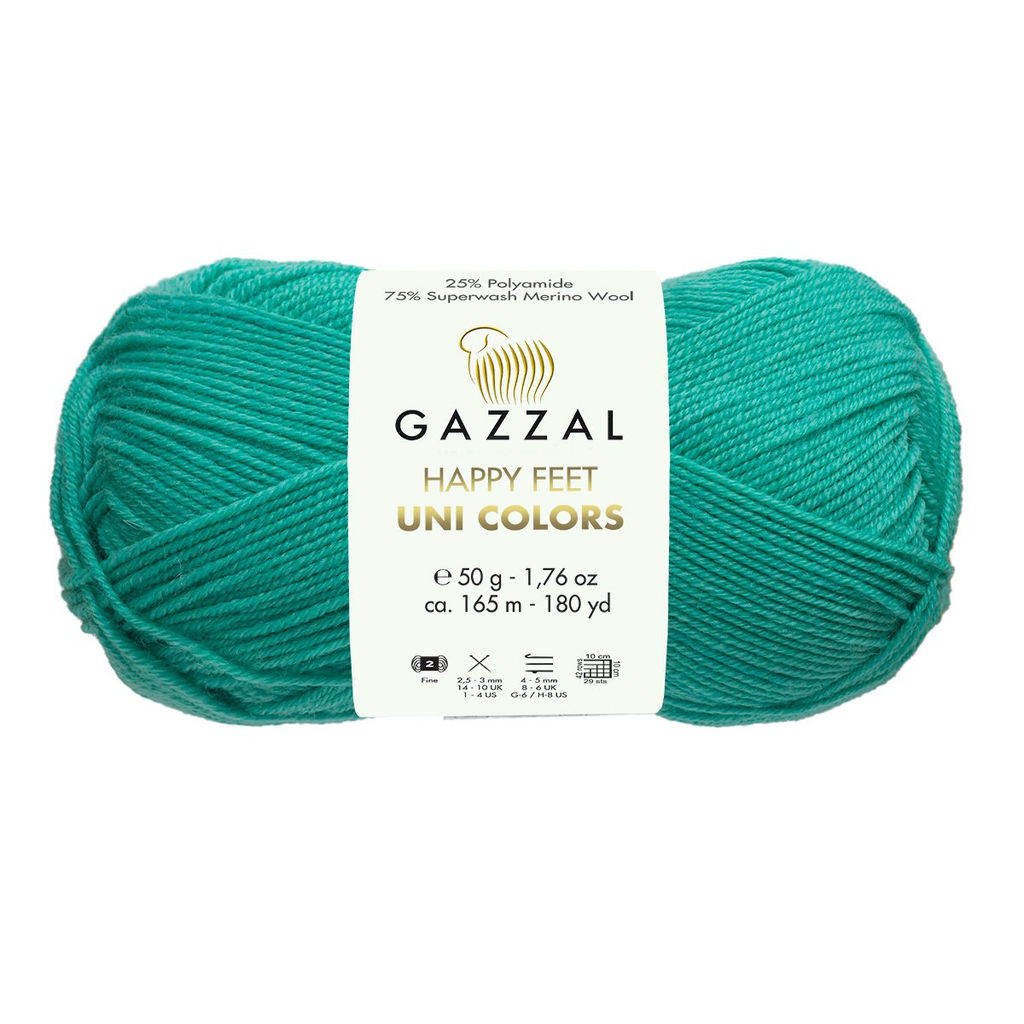 Хеппи фит однотонный (Happy feet Uni Colors) пряжа GAZZAL 75%меринос 25%полиамид10х50г/165м
