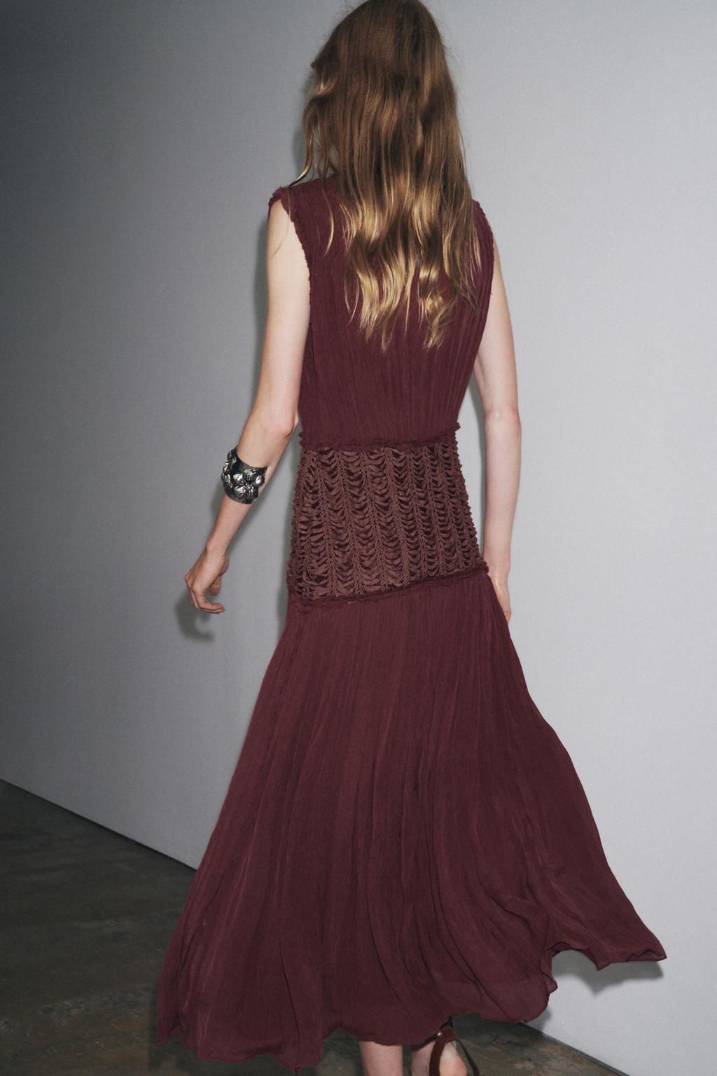 ZW COLLECTION EMBROIDERED WAIST DRESS - Zara фото 5