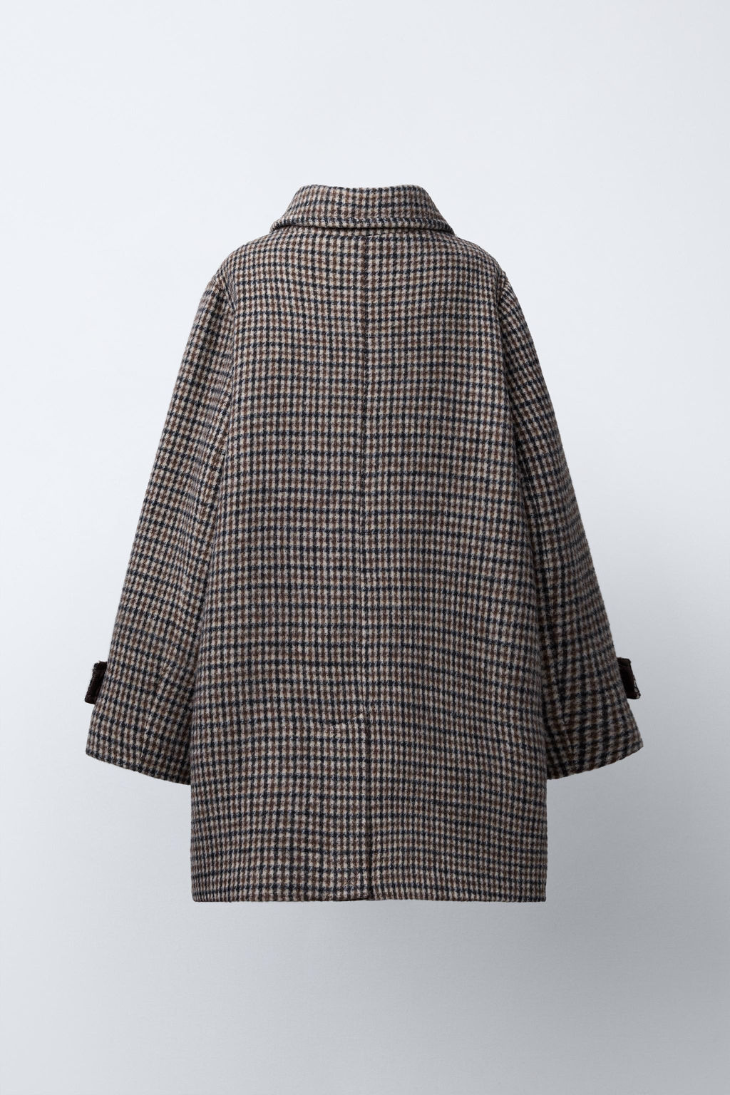 LONG CHECKED WOOL COAT - Zara фото 4