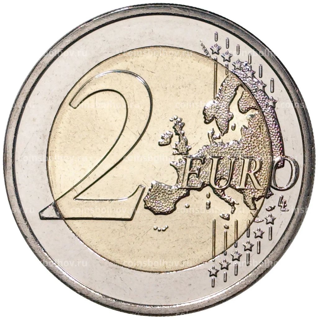 2 евро 2020 года Люксембург  Рождение наследного Великого Герцога Чарльза (Плоский чекан  лазерная гравировка)