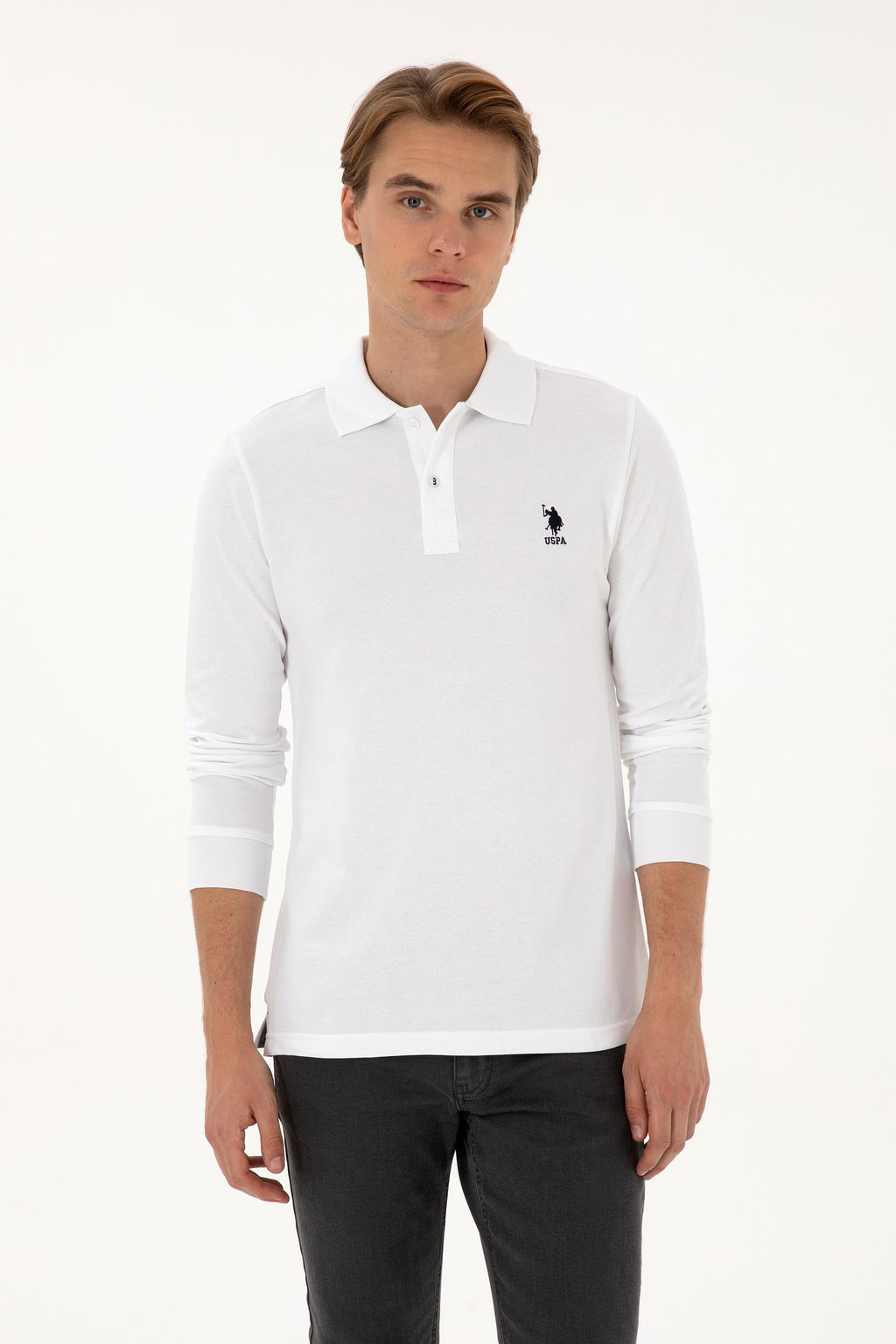 Erkek Beyaz Basic Sweatshirt Sepette S_rpriz _ndirim - U.s. polo assn фото 3