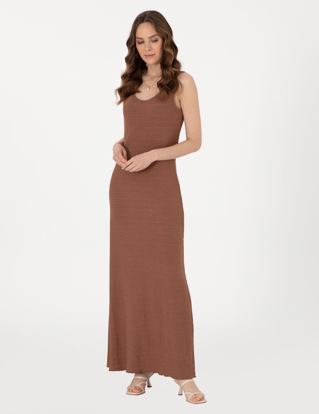 Kahverengi Slim Fit _rme Elbise