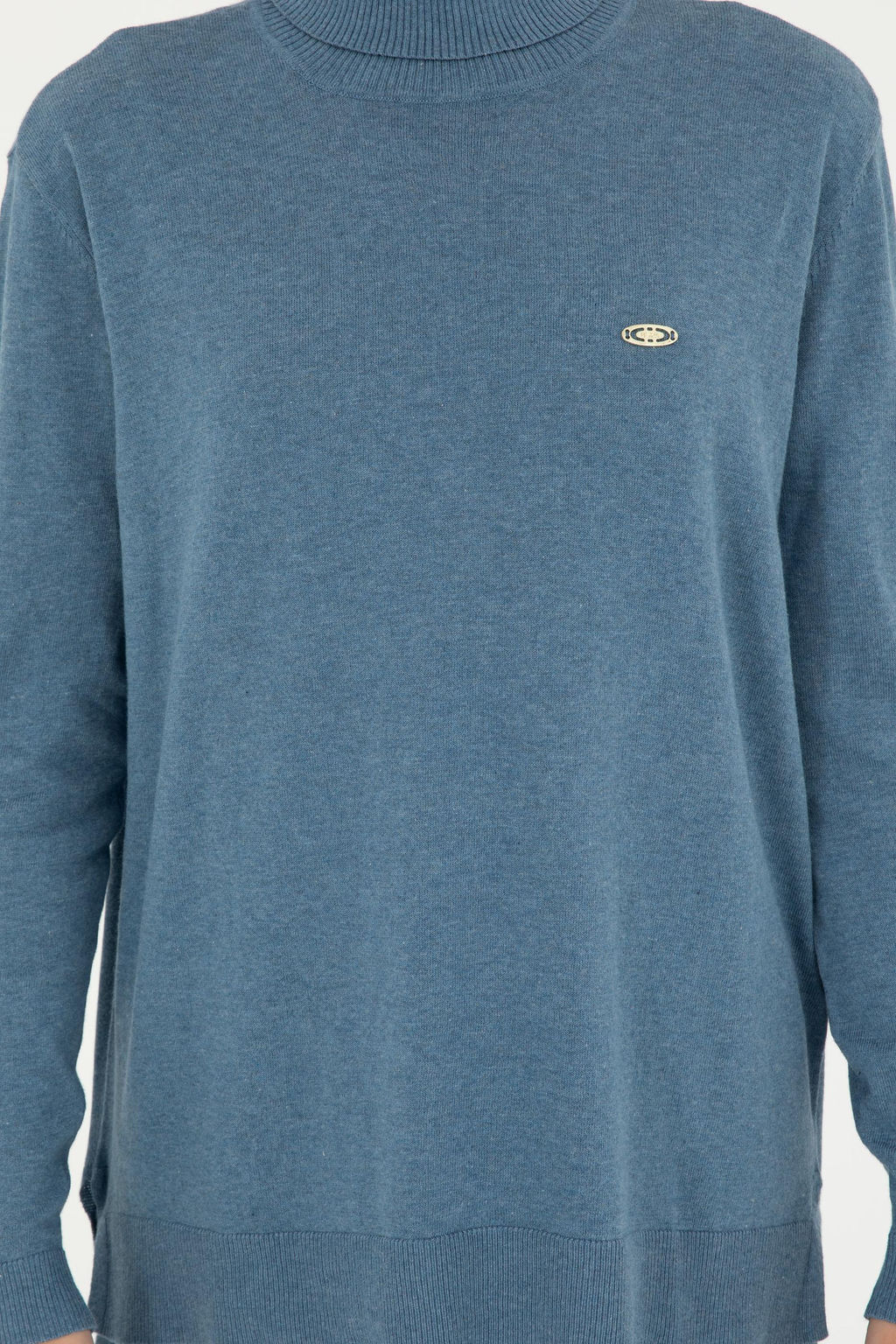 Женская синяя базовая водолазка - U.s. polo assn фото 6