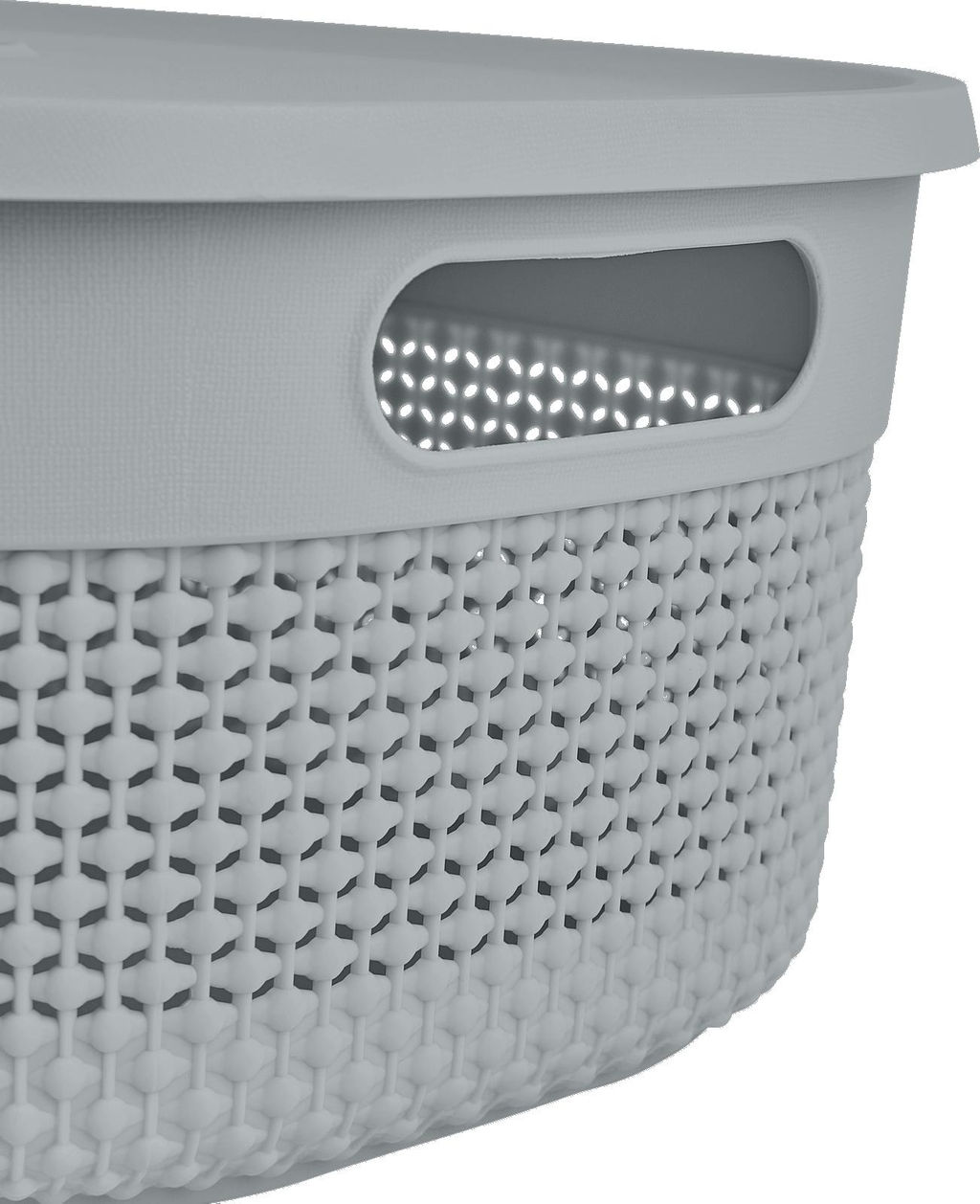 Корзина для хранения с крышкой OSLO 12л серый шторм PT1332СШ-12,,