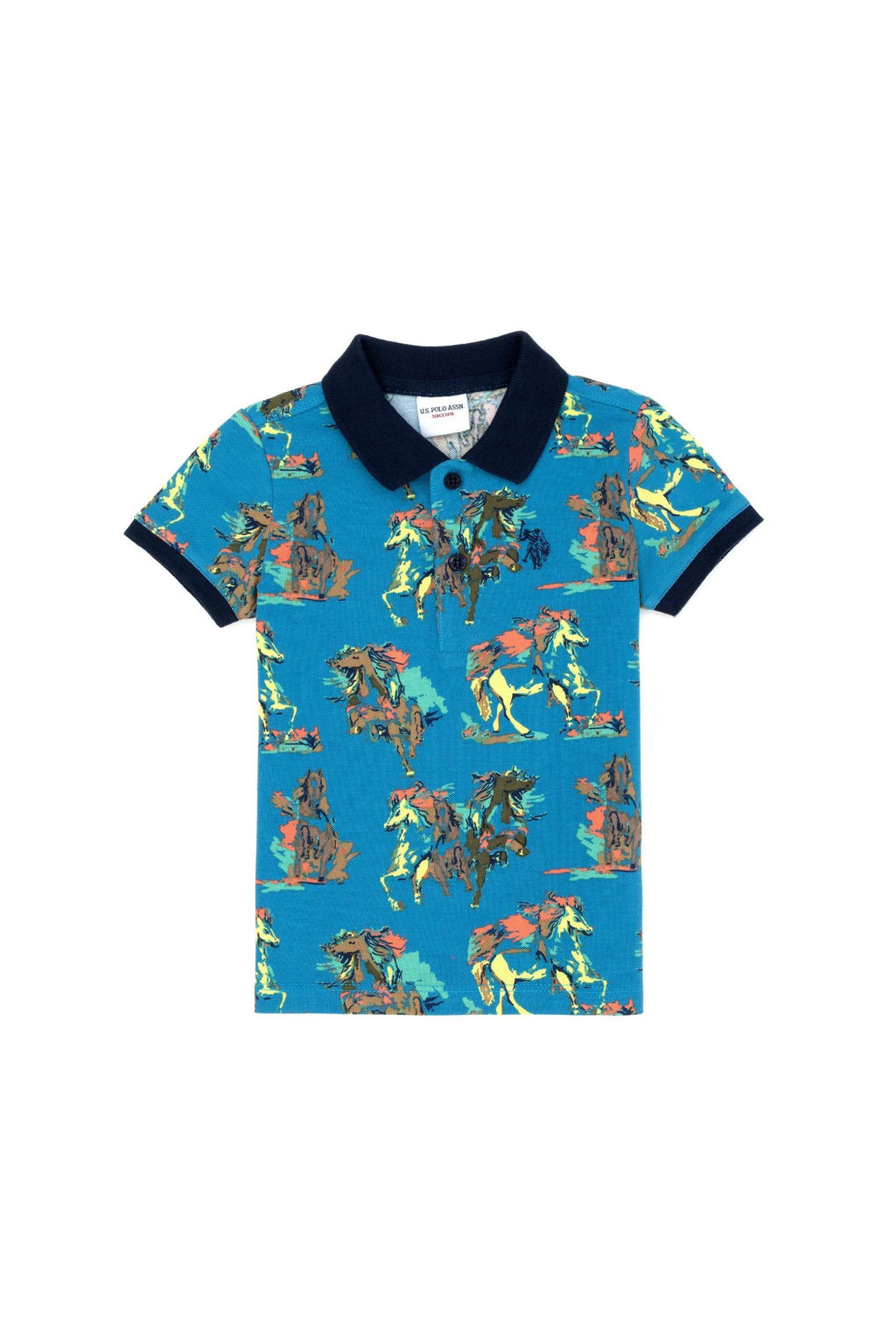 U. S. Polo Assn Футболка-поло цвета индиго для мальчика