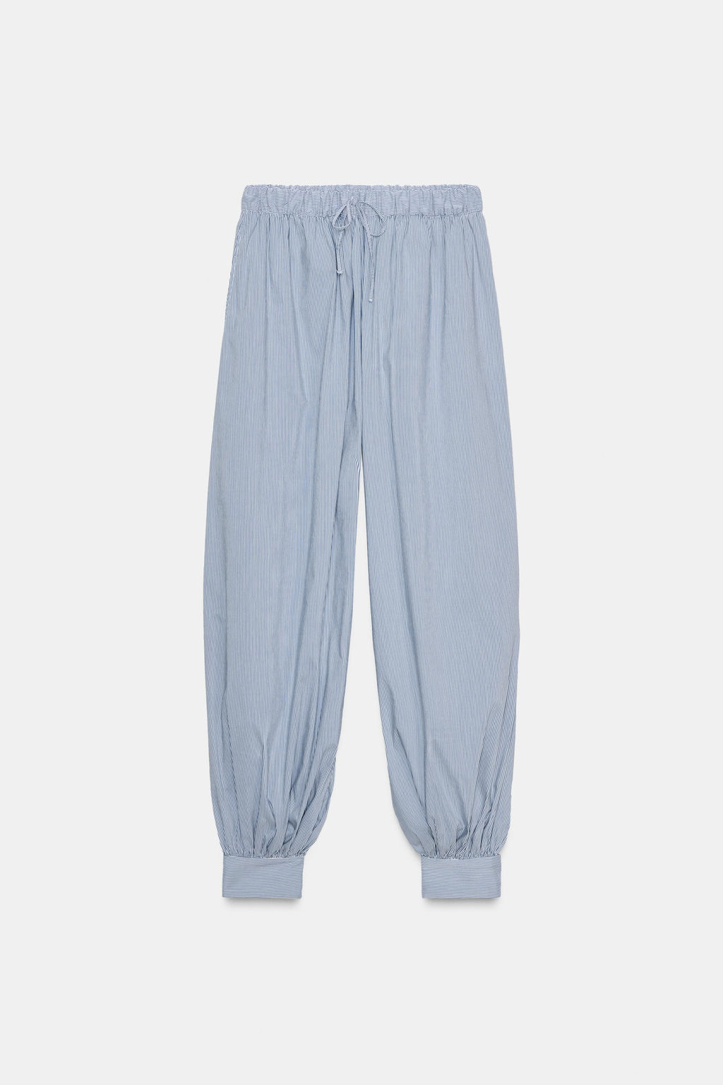 STRIPED POPLIN BALLOON TROUSERS - Zara фото 4