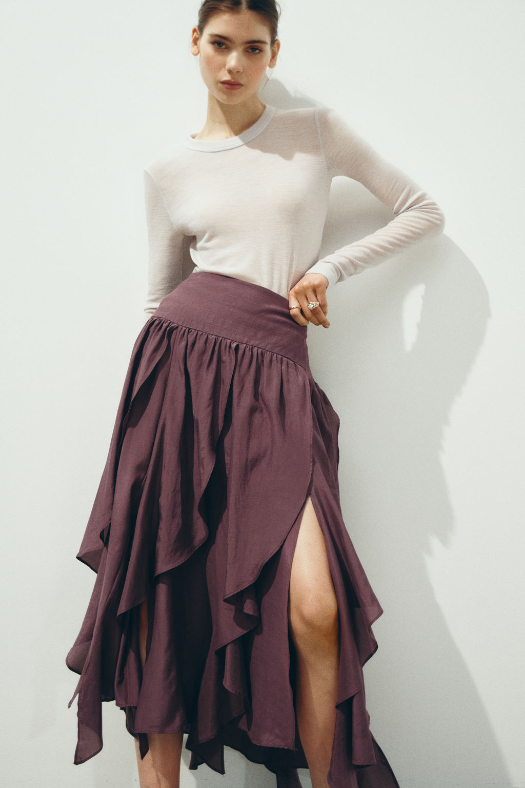 Falda midi asim?trica - H&m фото 5
