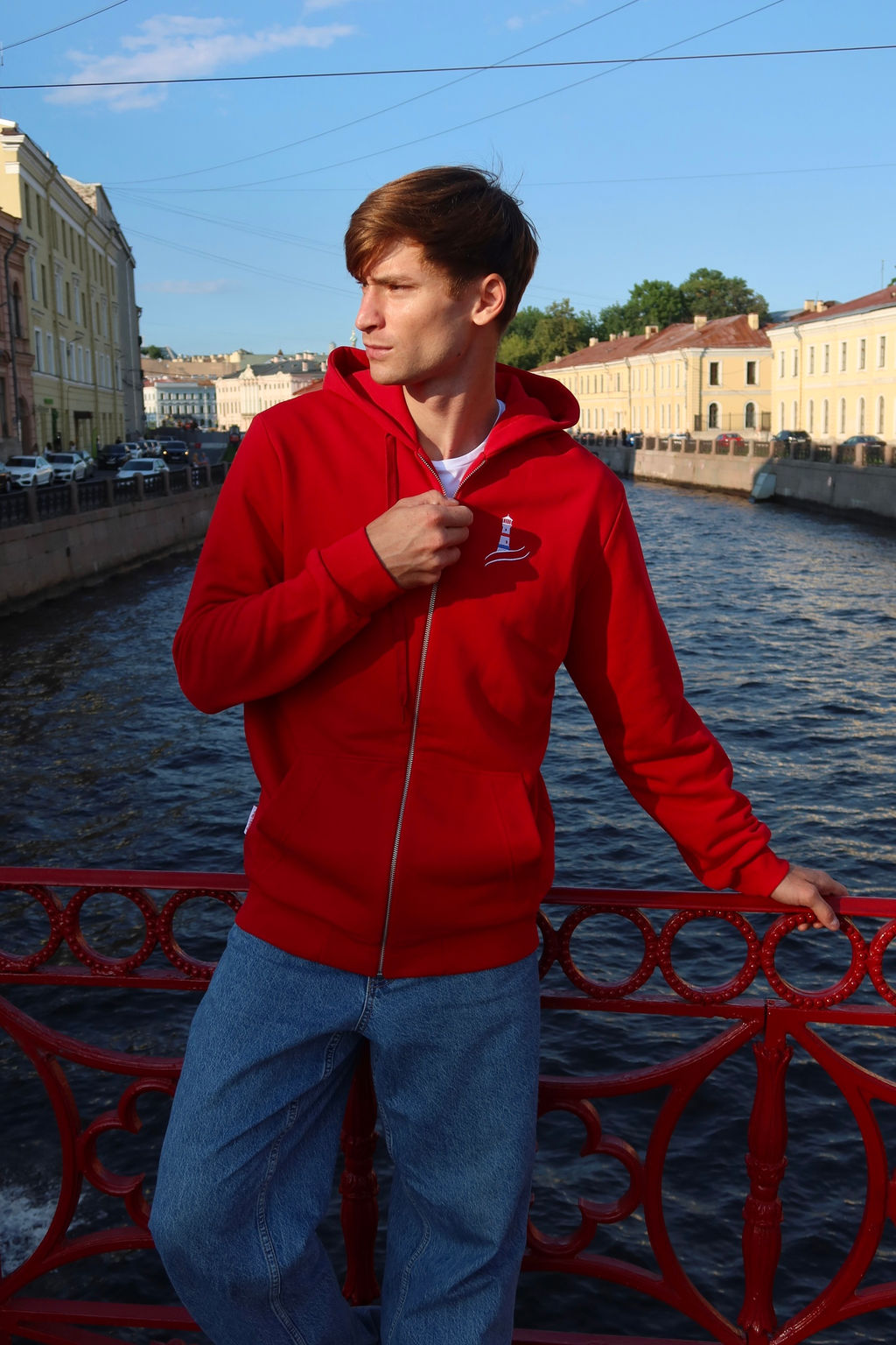 Толстовка на молнии мужская Lighthouse Red - Captain's mate фото 14