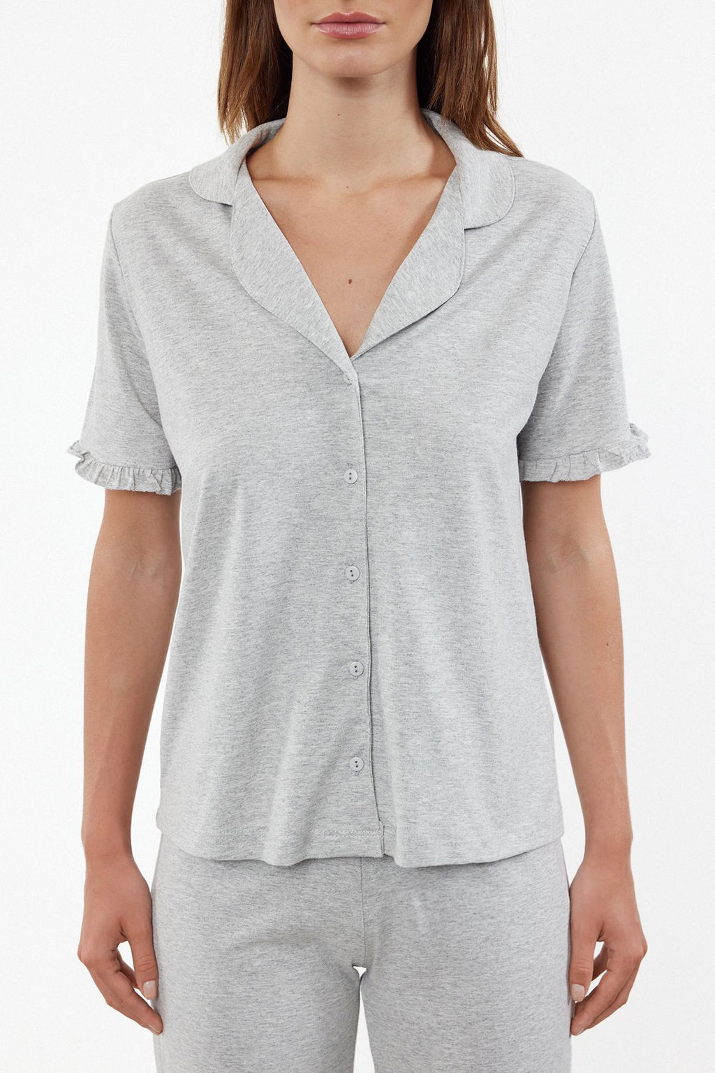 Trendyolmilla Mint %100 Pamuklu F?rf?r Detayl? Orme Pijama Tak?m? THMSS24PT00223 фото 16