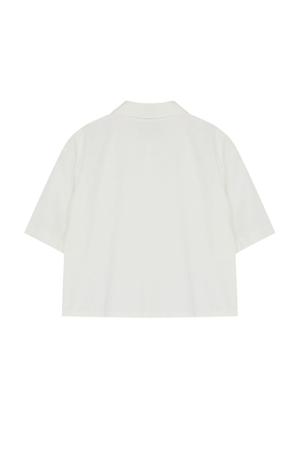 Ekru Brodeli Crop Dokuma Gomlek TWOSS24GO00225 - Trendyolmilla фото 7