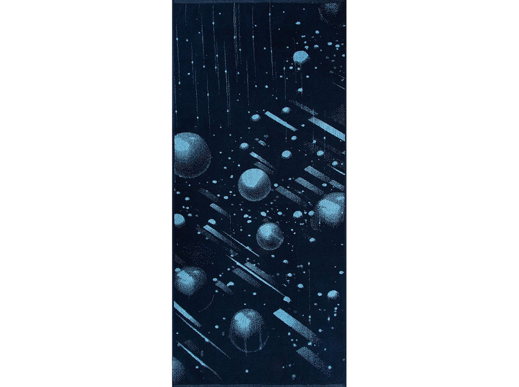 6с102.411ж1 Брызги (т.синий2) Полотенце махровое 67х150см