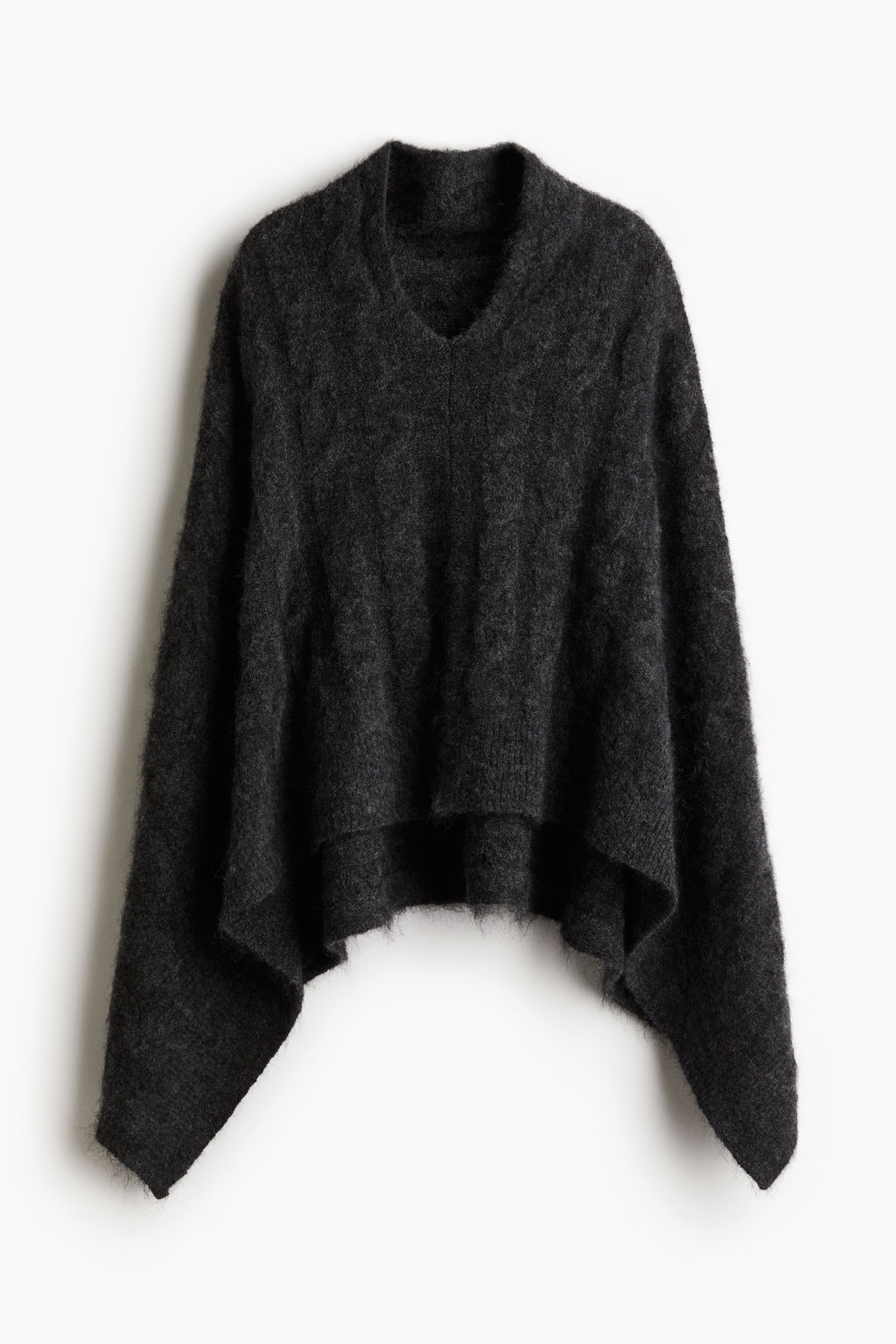 Capa en punto trenzado de mezcla de mohair - H&m фото 4