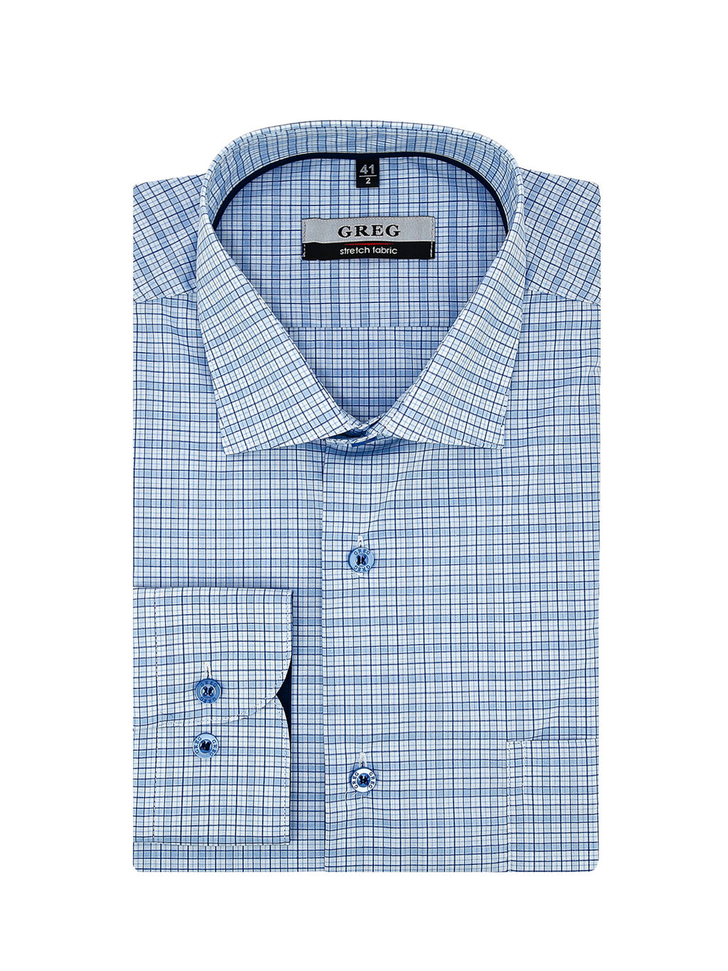 Сорочка мужская длинный рукав GREG 225/118/3102/1p STRETCH  фото 3